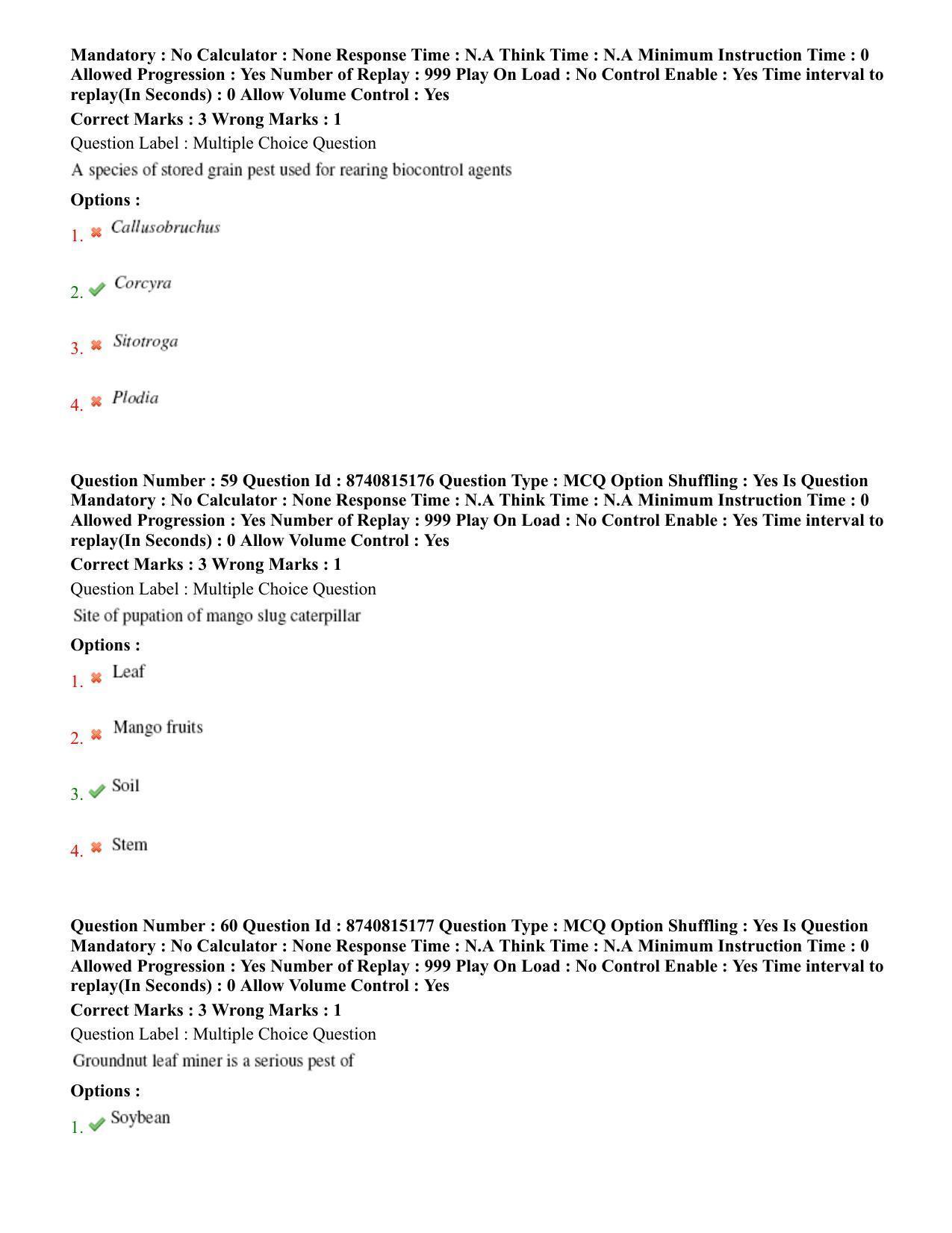 BHU RET Entomology 2020 Question Paper  - Page 35