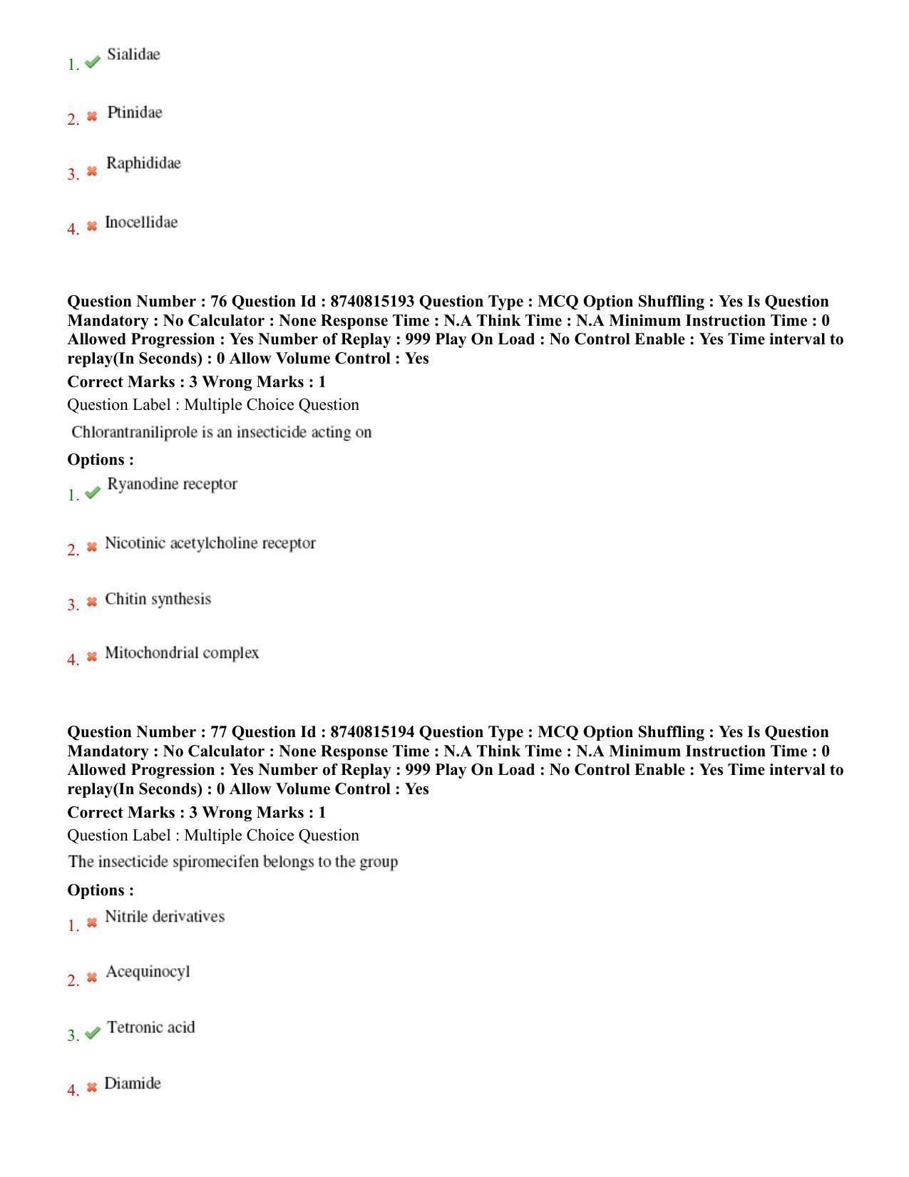 BHU RET Entomology 2020 Question Paper  - Page 42