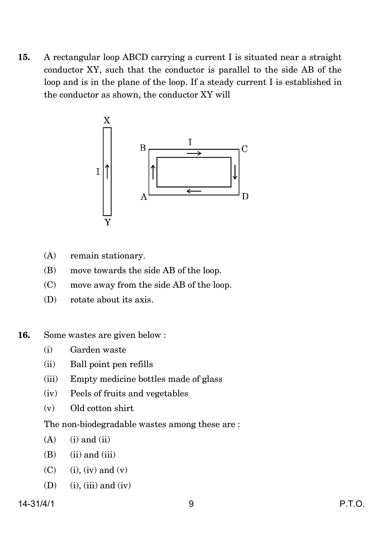 CBSE Class 10 31-4-1 Science 2024 Question Paper - Page 9