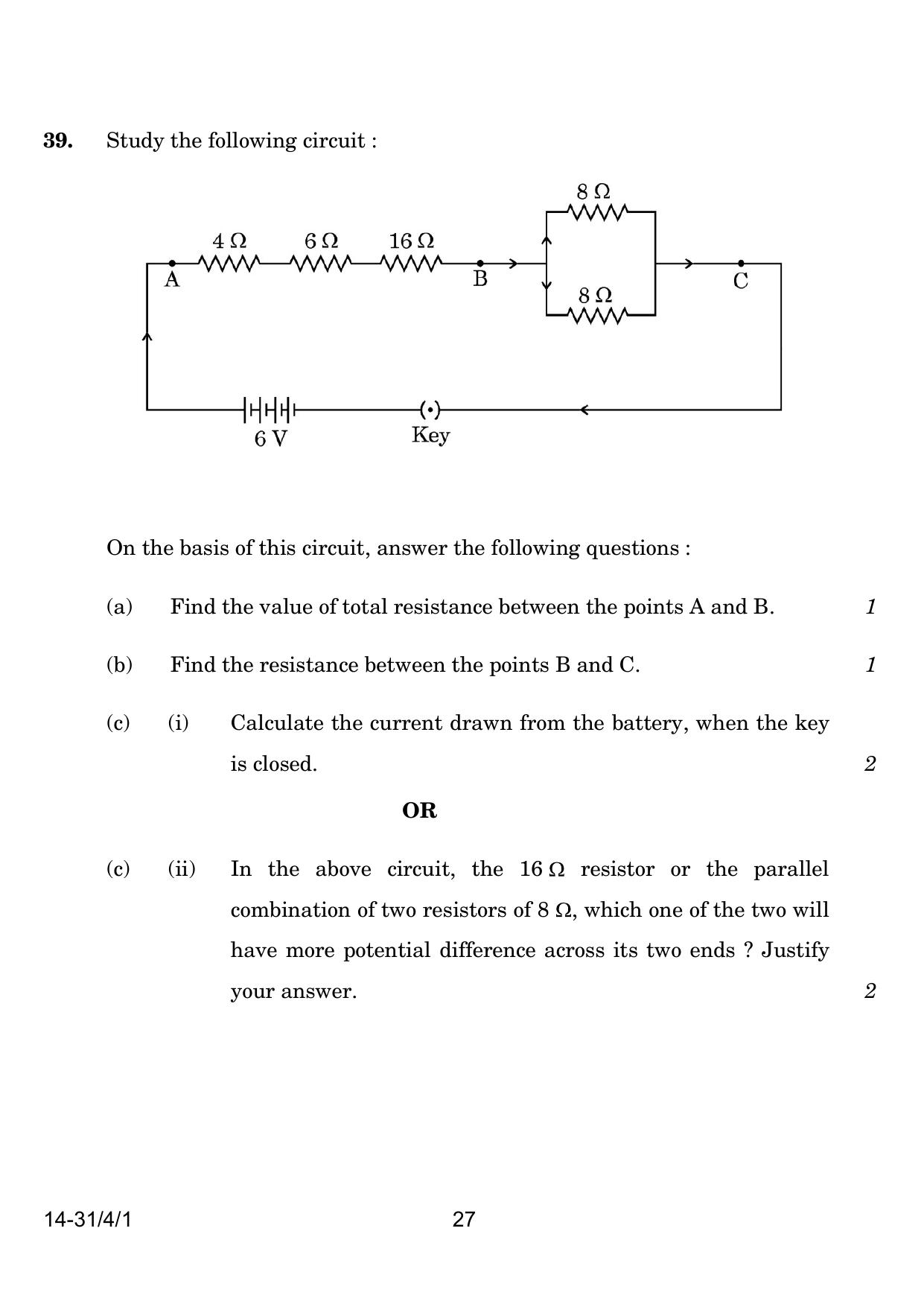 CBSE Class 10 31-4-1 Science 2024 Question Paper - Page 27