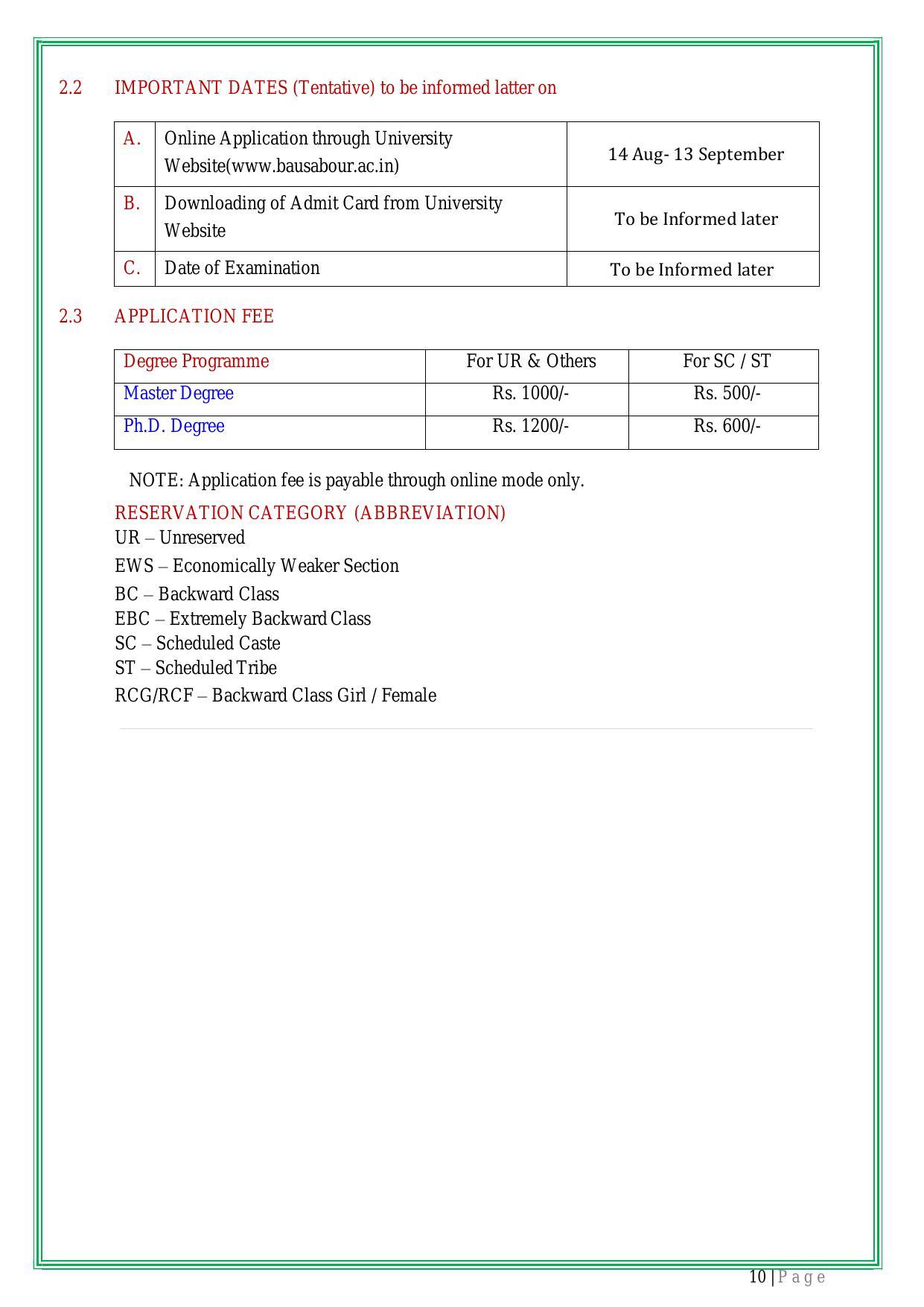 Bihar Agricultural University PG Entrance Exam - Page 11