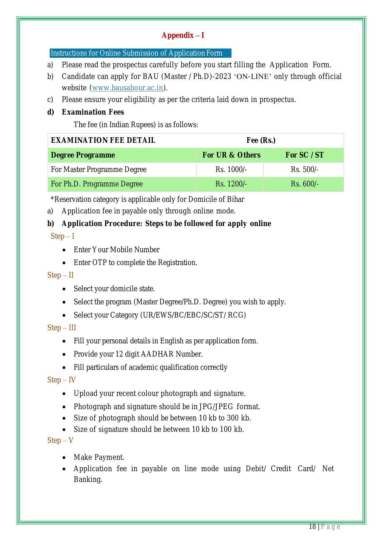 Bihar Agricultural University PG Entrance Exam - Page 19