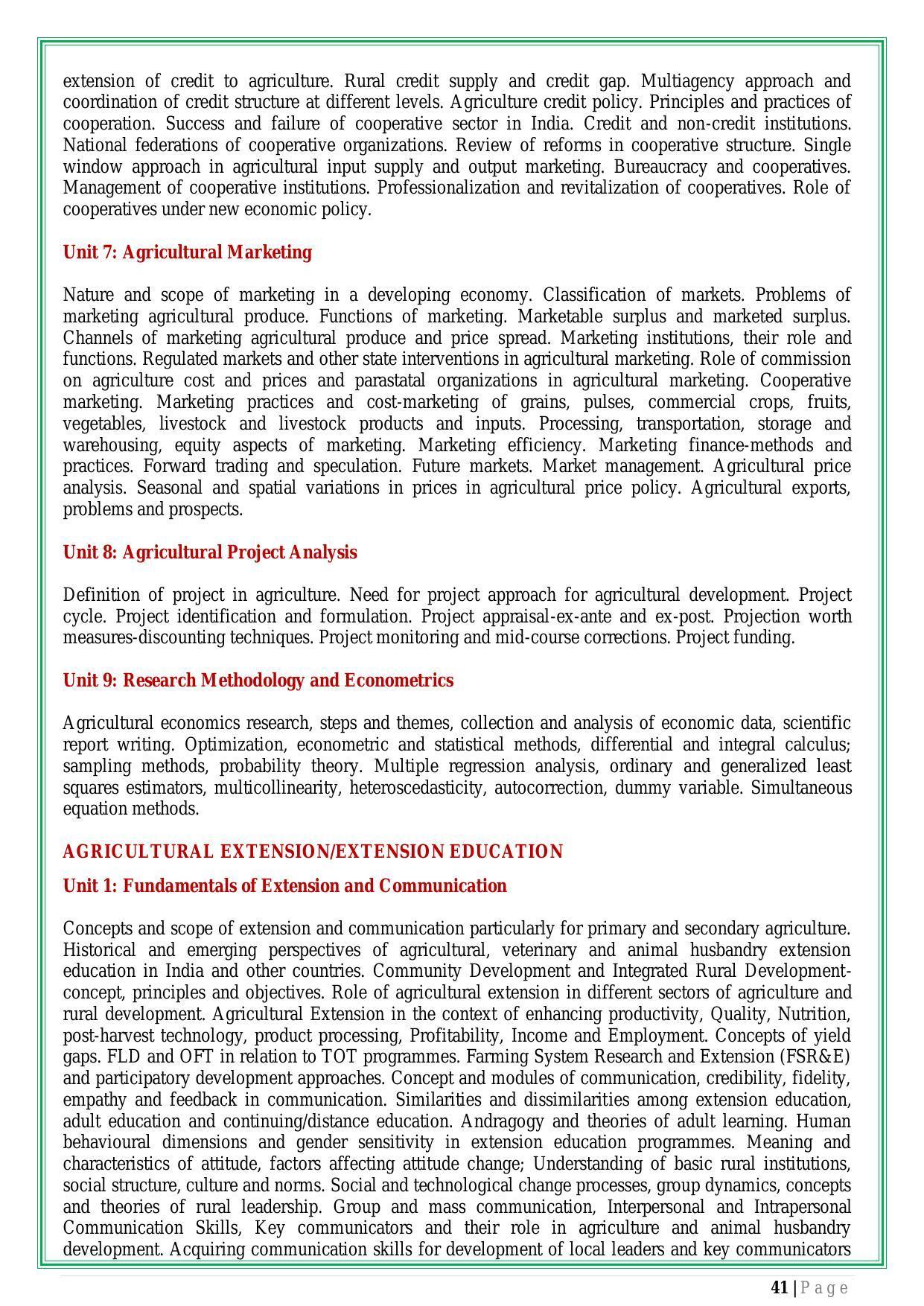 Bihar Agricultural University PG Entrance Exam - Page 42