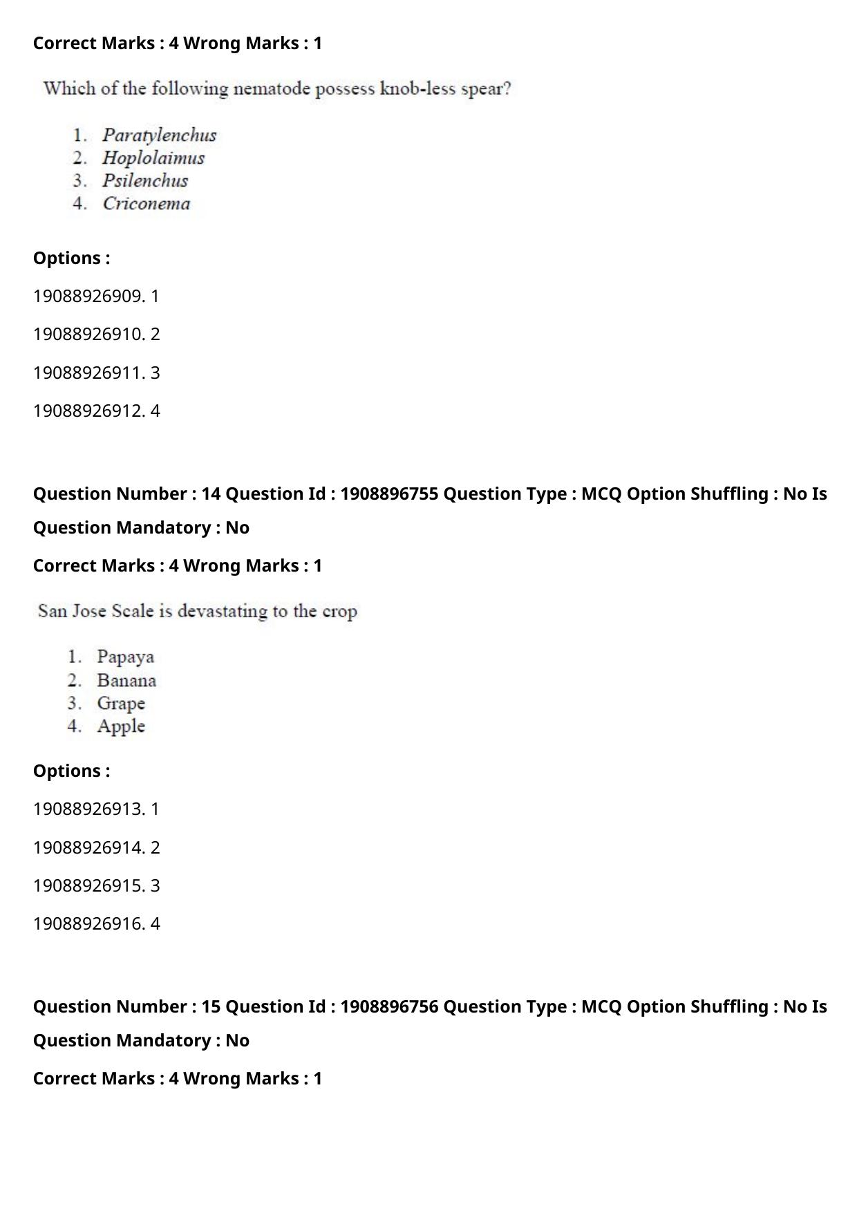 ICAR AIEEA PG 2021 ENTOMOLOGY AND NEMATOLOGY Question Paper - Page 9