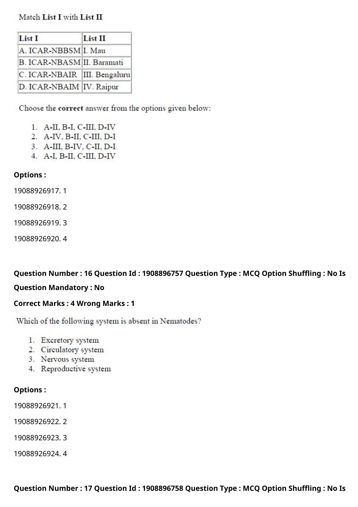 ICAR AIEEA PG 2021 ENTOMOLOGY AND NEMATOLOGY Question Paper - Page 10