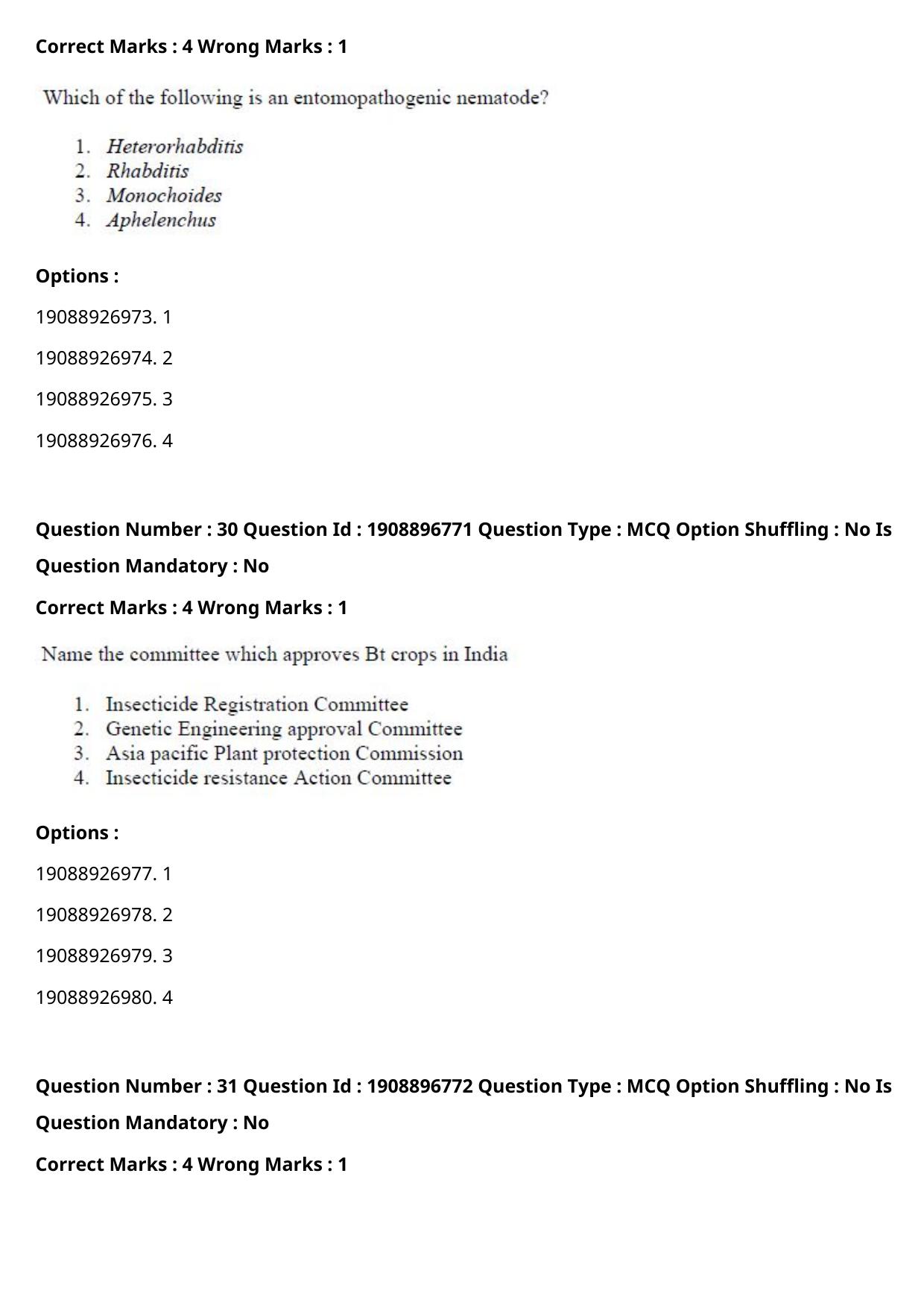 ICAR AIEEA PG 2021 ENTOMOLOGY AND NEMATOLOGY Question Paper - Page 17