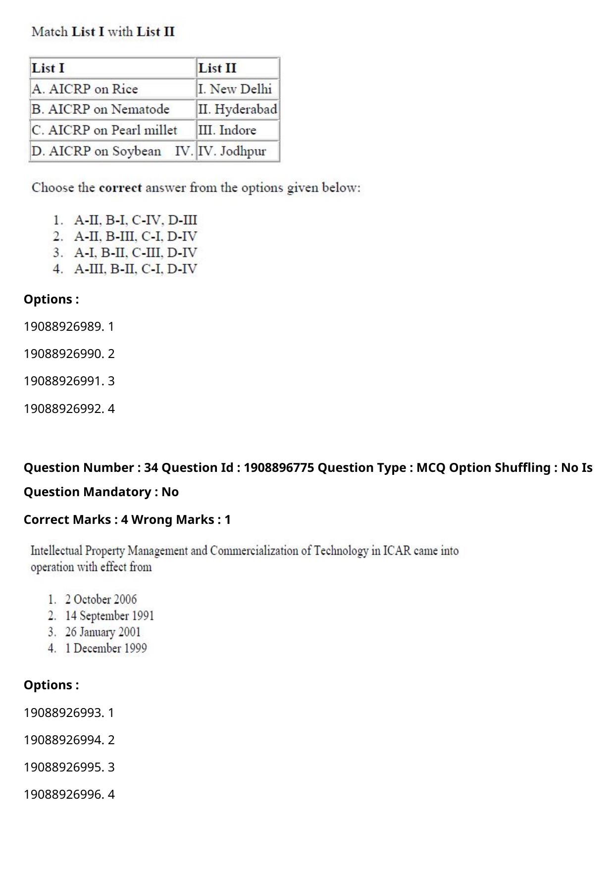 ICAR AIEEA PG 2021 ENTOMOLOGY AND NEMATOLOGY Question Paper - Page 19