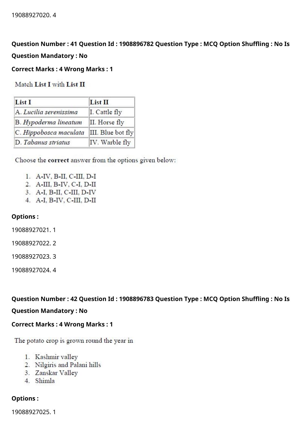 ICAR AIEEA PG 2021 ENTOMOLOGY AND NEMATOLOGY Question Paper - Page 23
