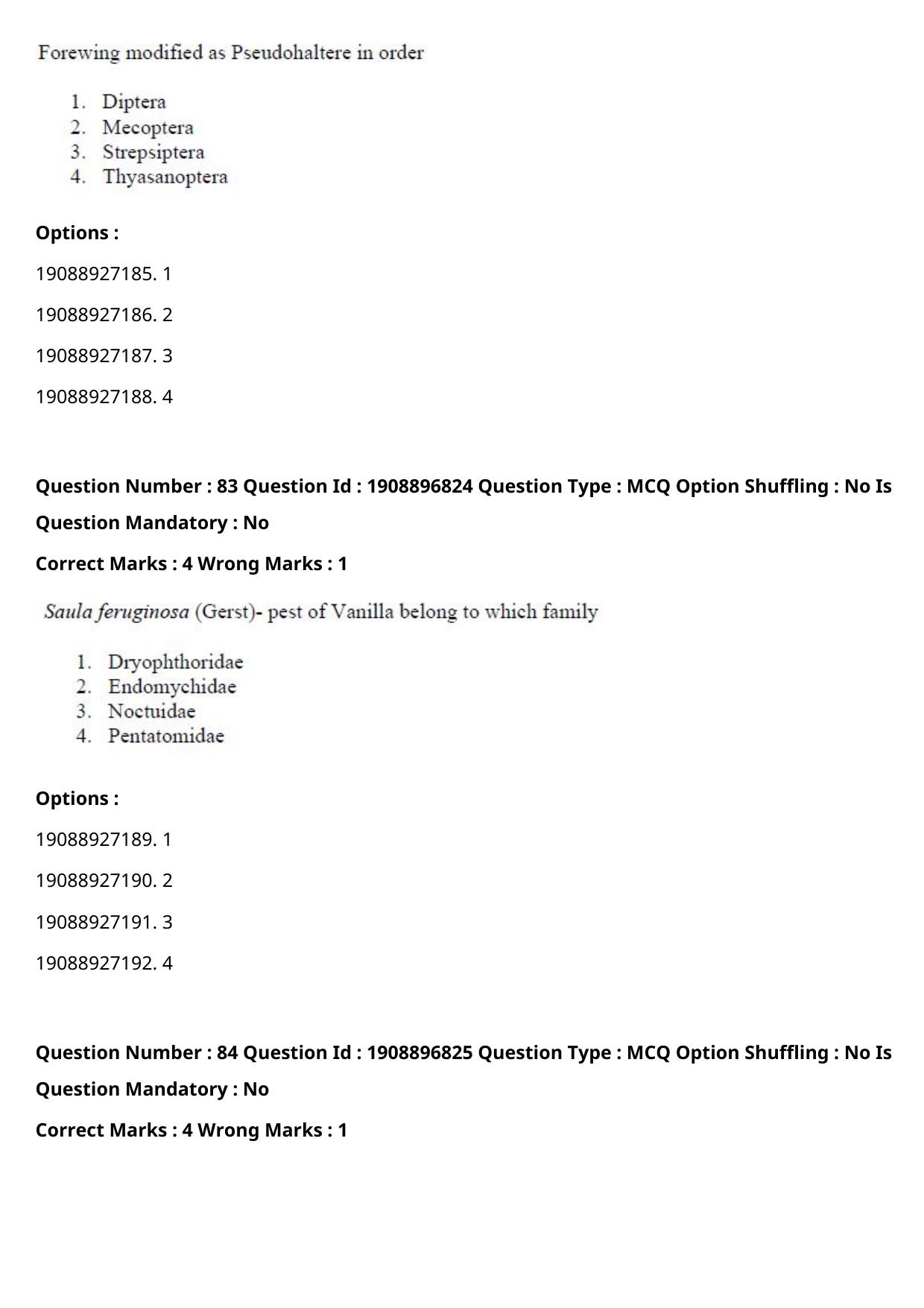 ICAR AIEEA PG 2021 ENTOMOLOGY AND NEMATOLOGY Question Paper - Page 44