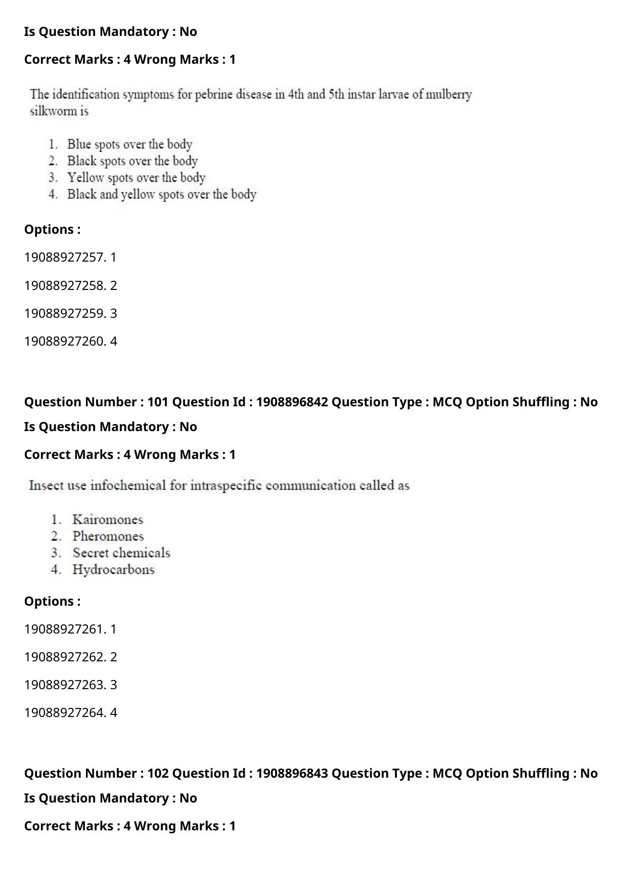 ICAR AIEEA PG 2021 ENTOMOLOGY AND NEMATOLOGY Question Paper - Page 53