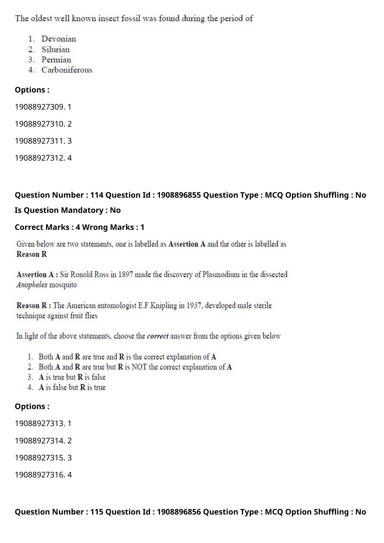 ICAR AIEEA PG 2021 ENTOMOLOGY AND NEMATOLOGY Question Paper - Page 60