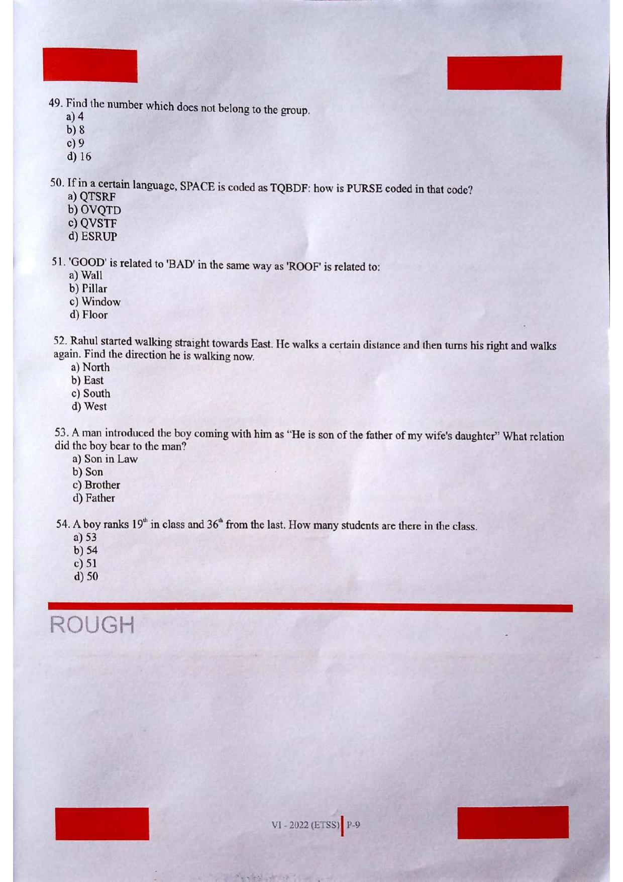 JKSSEE 2022 Class 6  PaperQuestion - Page 9