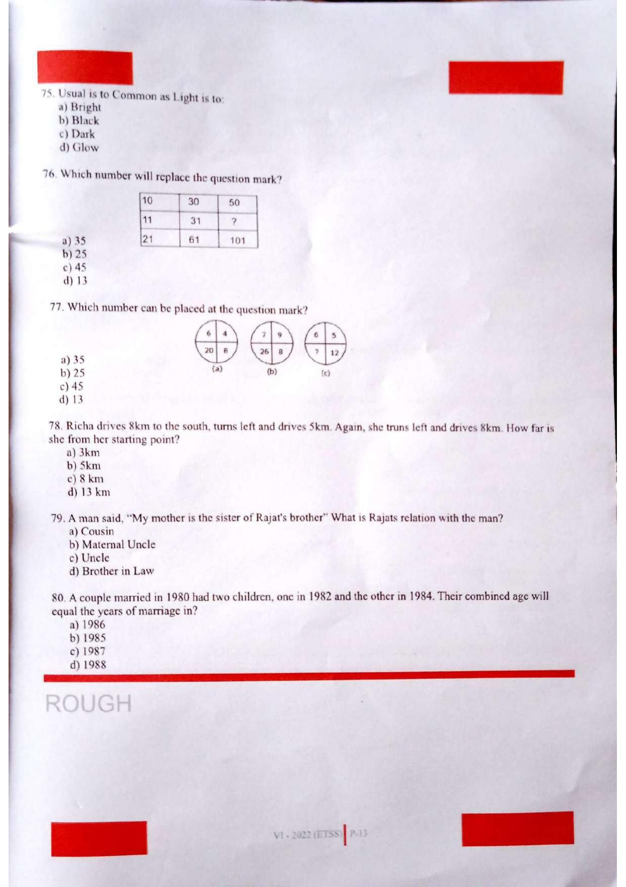 JKSSEE 2022 Class 6  PaperQuestion - Page 13