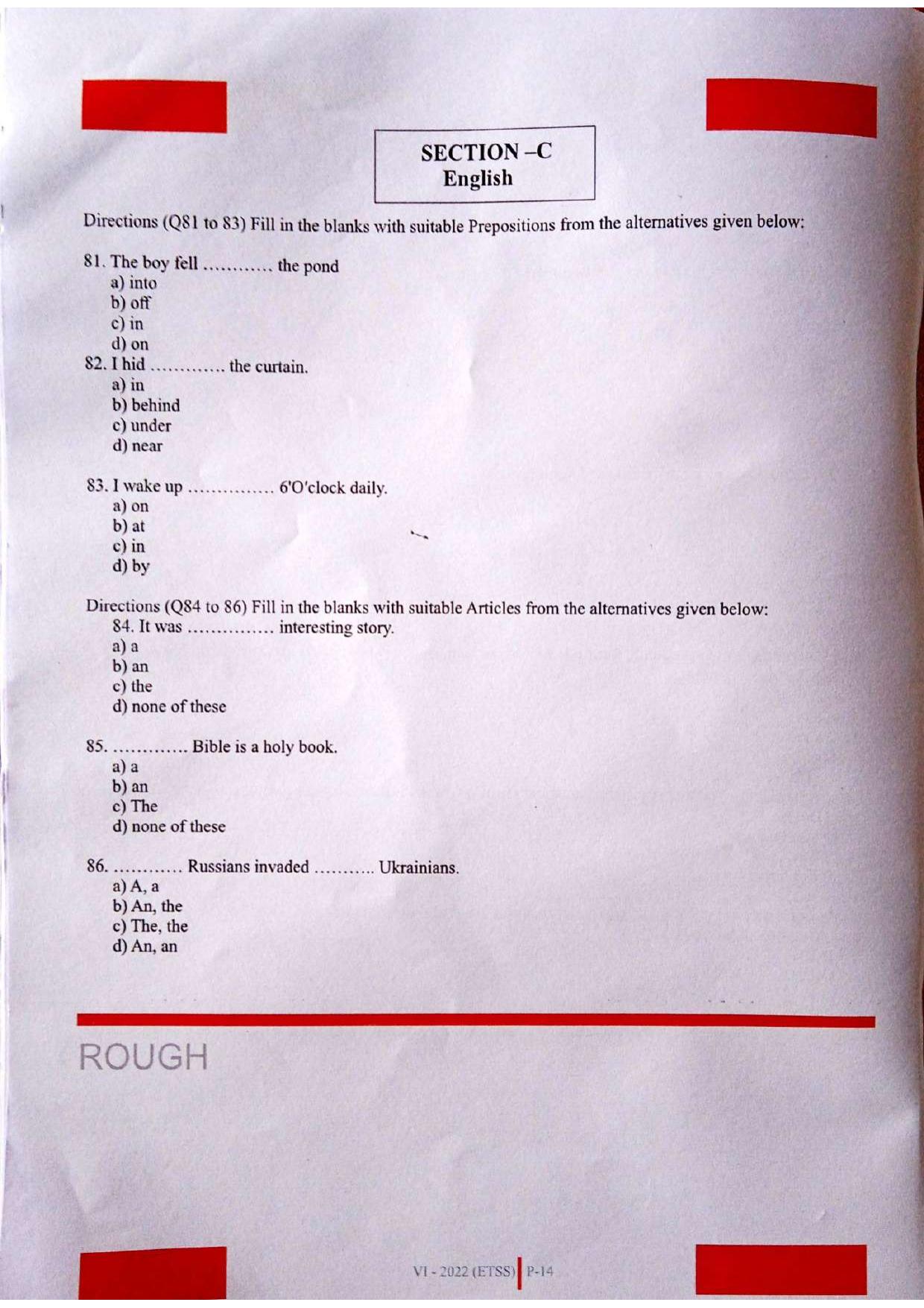JKSSEE 2022 Class 6  PaperQuestion - Page 14