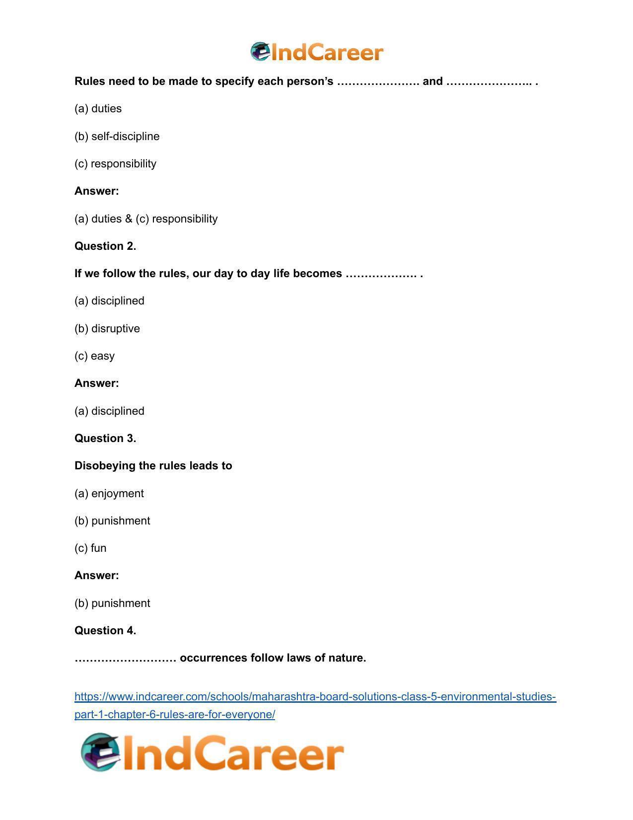 Maharashtra Board Solutions Class 5-Environmental Studies (Part 1): Chapter 6- Rules are for Everyone - Page 5
