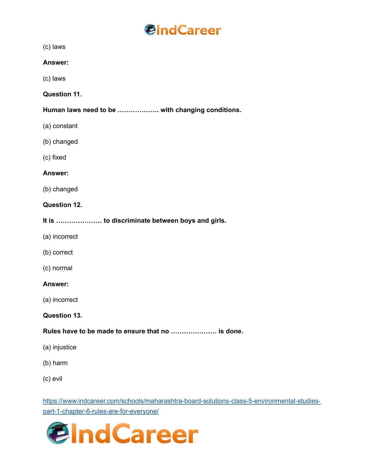 Maharashtra Board Solutions Class 5-Environmental Studies (Part 1): Chapter 6- Rules are for Everyone - Page 8