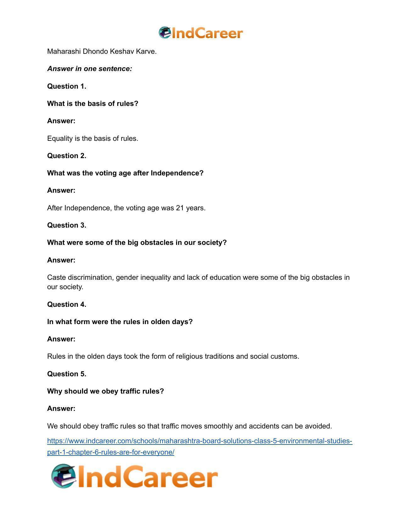 Maharashtra Board Solutions Class 5-Environmental Studies (Part 1): Chapter 6- Rules are for Everyone - Page 14