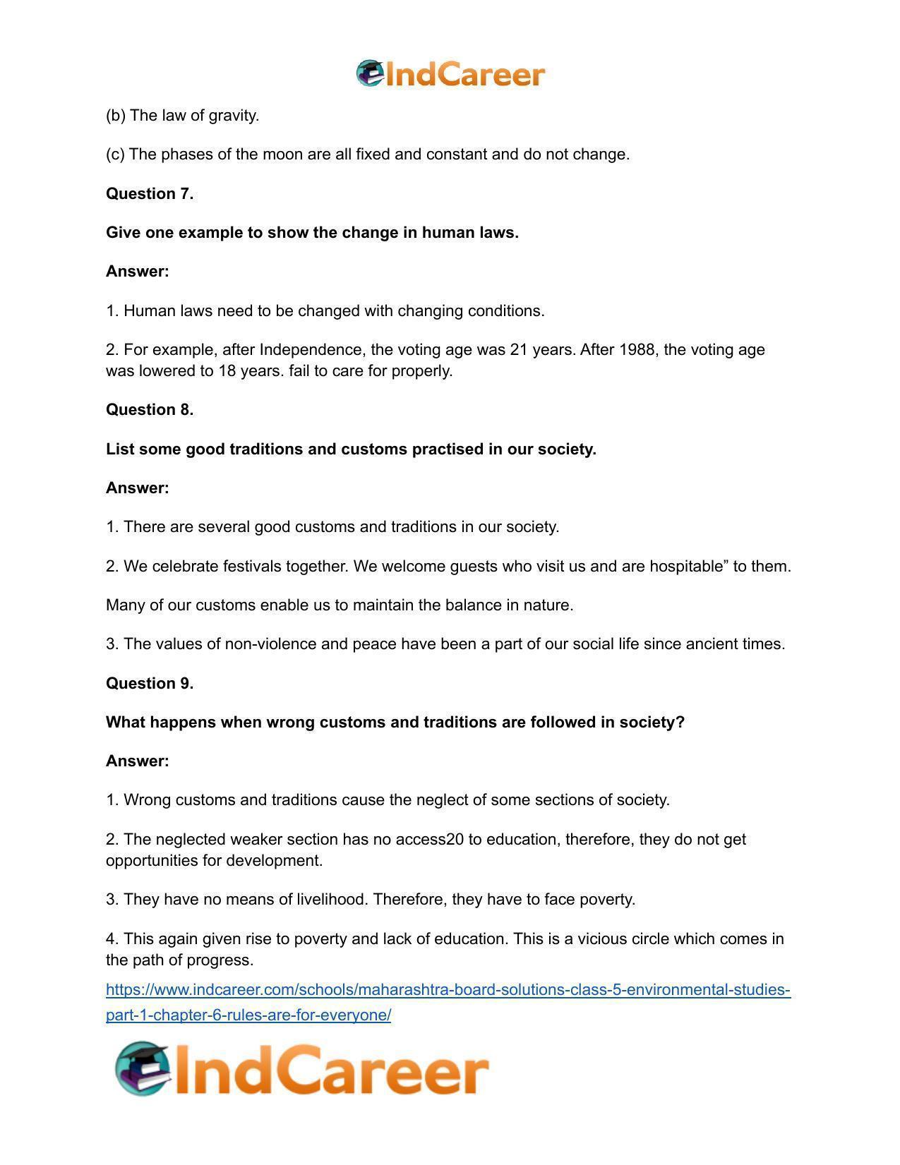Maharashtra Board Solutions Class 5-Environmental Studies (Part 1): Chapter 6- Rules are for Everyone - Page 18