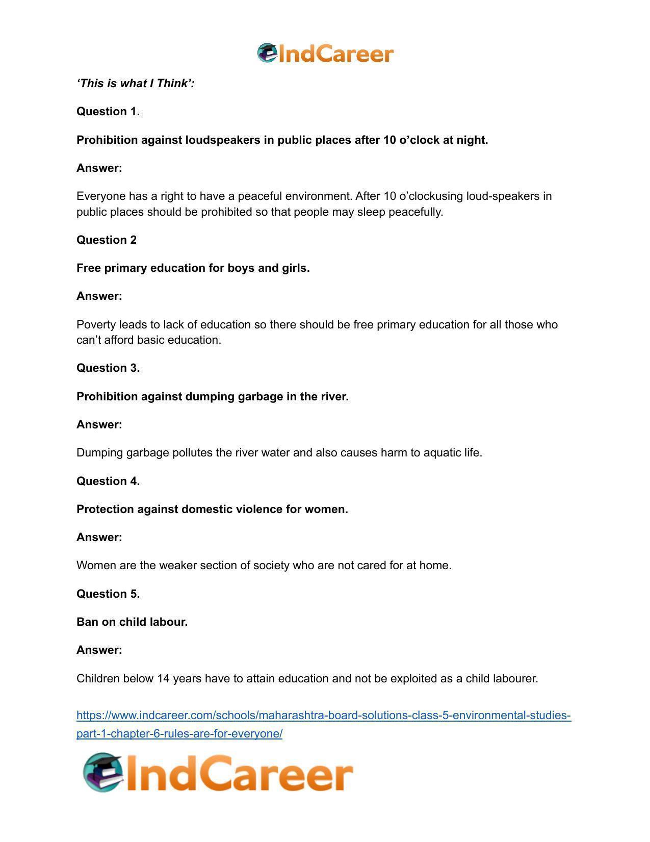 Maharashtra Board Solutions Class 5-Environmental Studies (Part 1): Chapter 6- Rules are for Everyone - Page 19