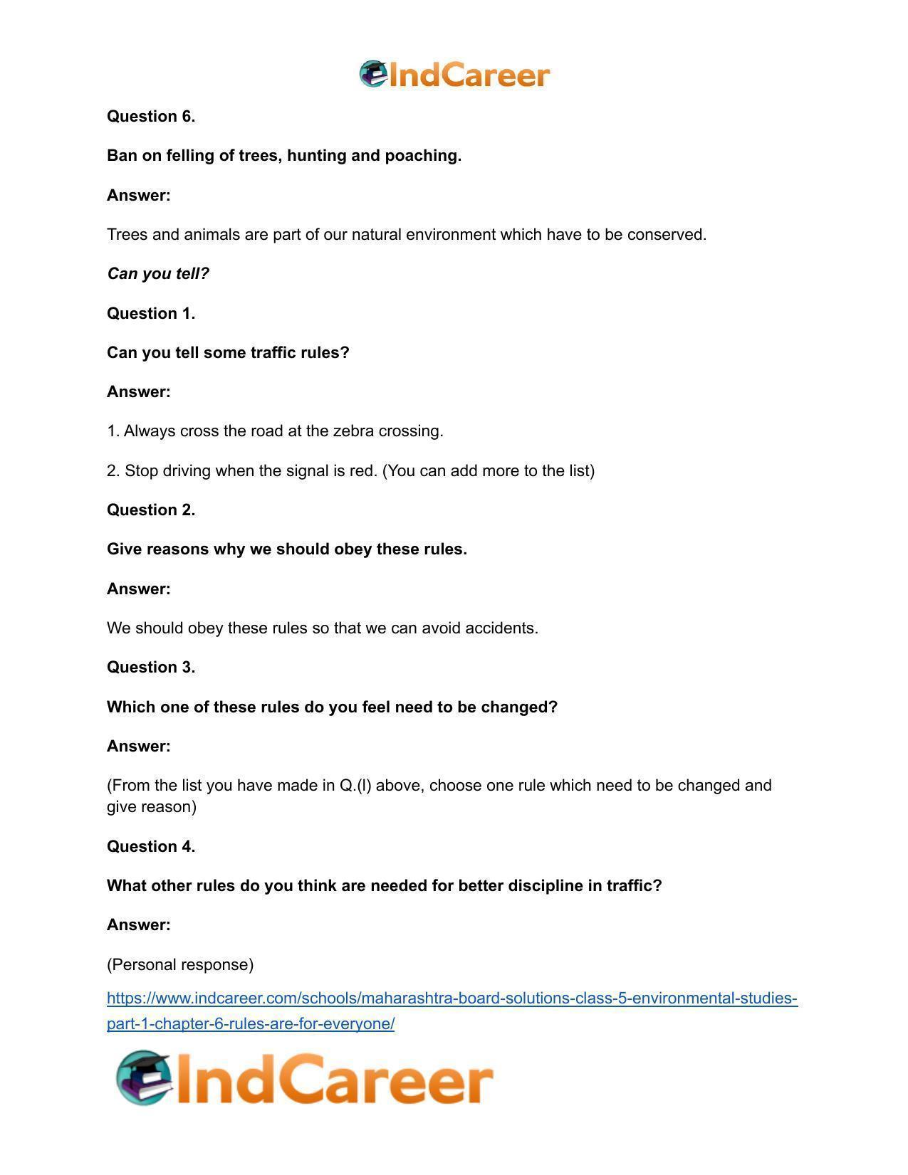 Maharashtra Board Solutions Class 5-Environmental Studies (Part 1): Chapter 6- Rules are for Everyone - Page 20