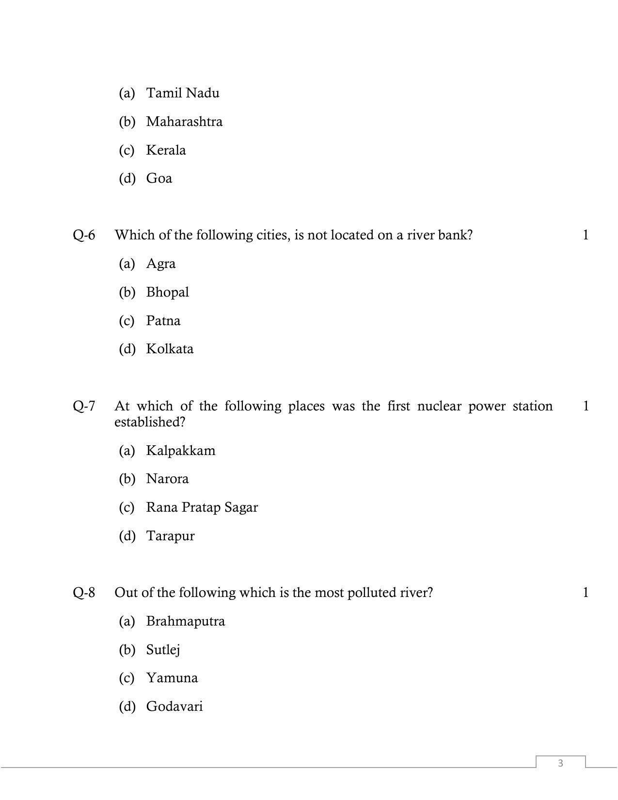 UP Board Class 12 Geography Model Papers 2023 - Page 3