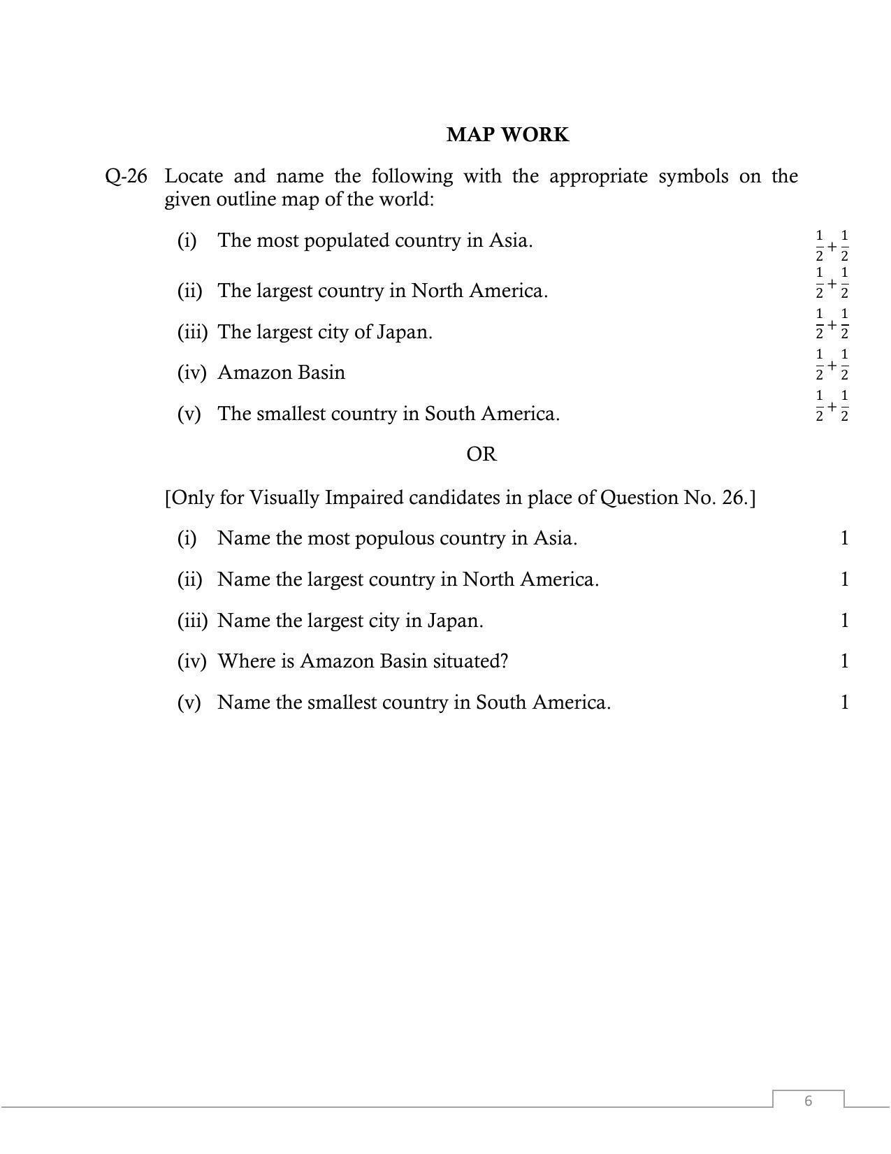 UP Board Class 12 Geography Model Papers 2023 - Page 6
