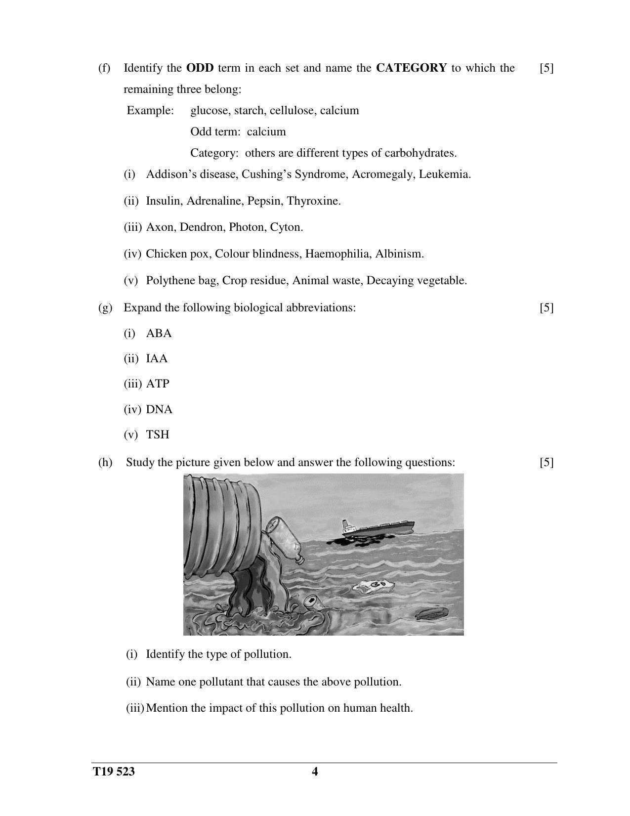 ICSE Class 10 Science Paper 3 (Biology) 2019 Question Paper - Page 4