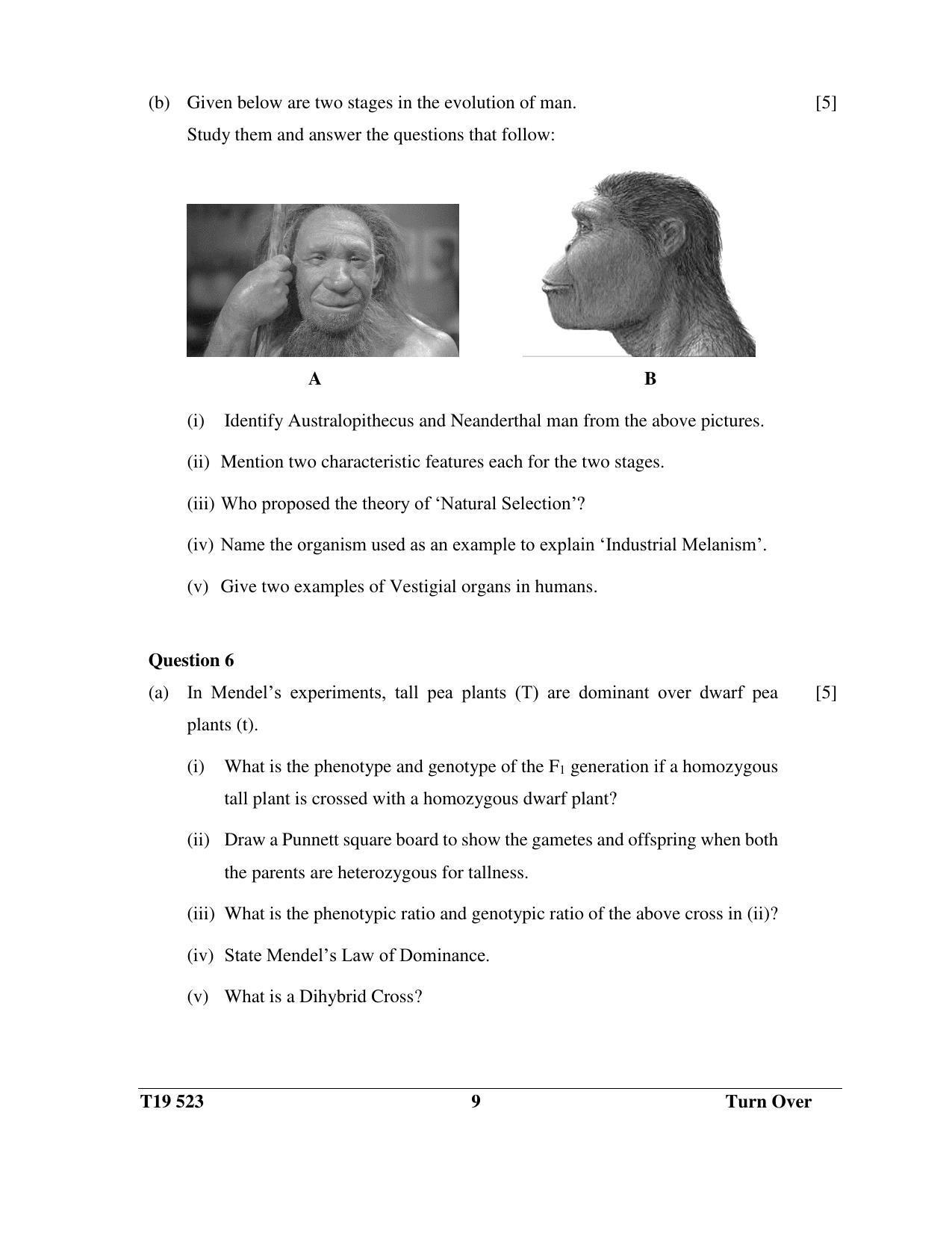 ICSE Class 10 Science Paper 3 (Biology) 2019 Question Paper - Page 9