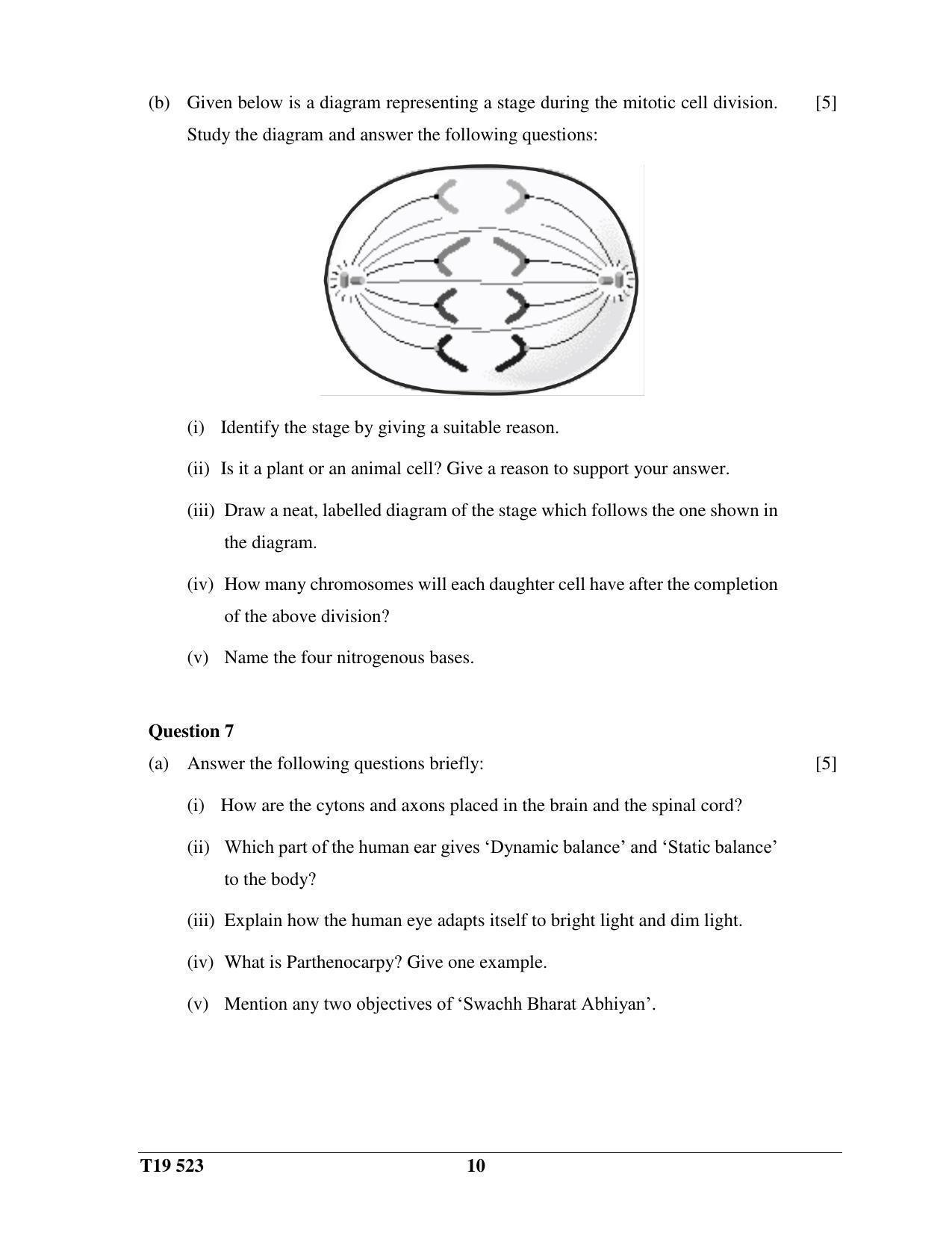ICSE Class 10 Science Paper 3 (Biology) 2019 Question Paper - Page 10