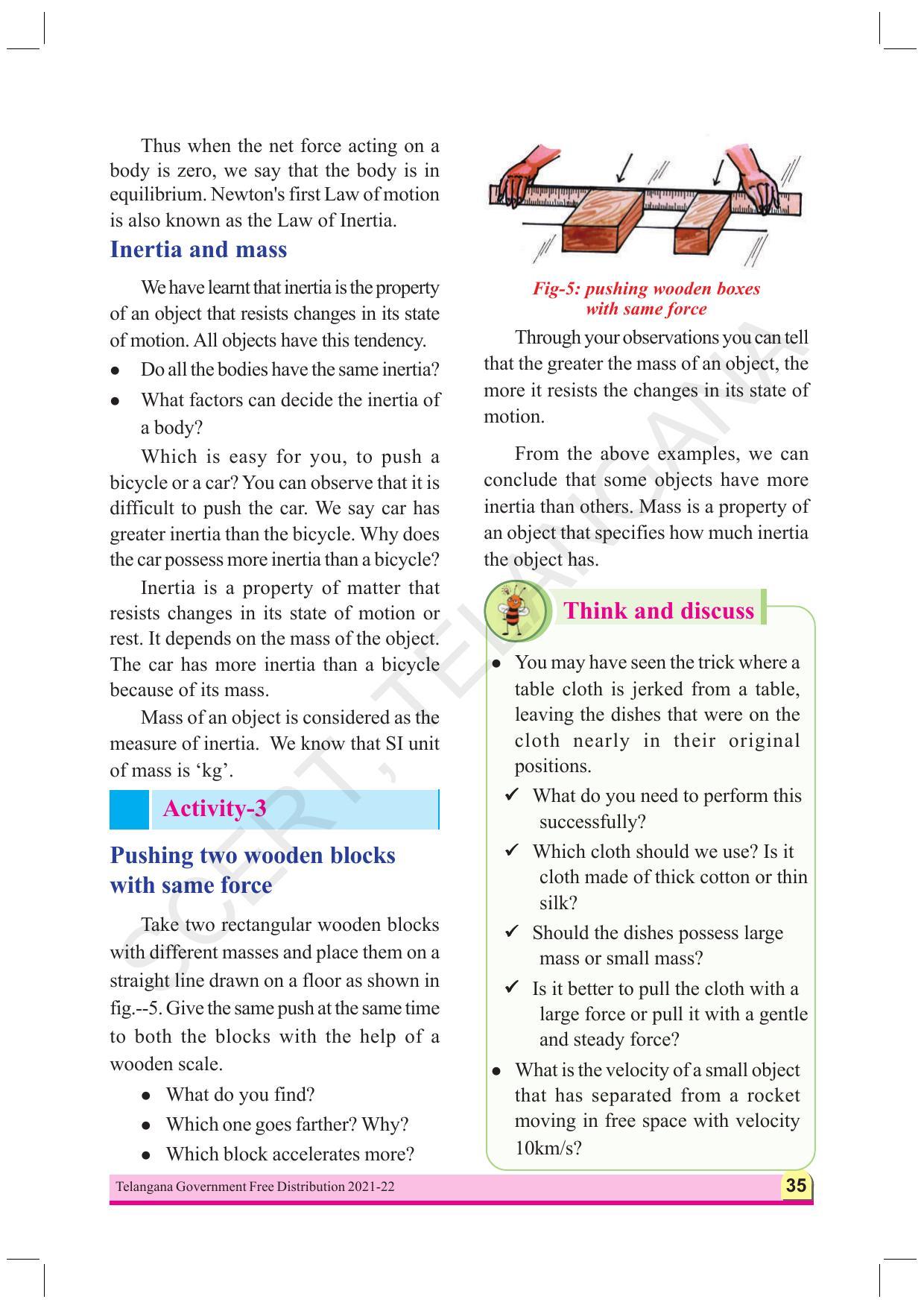 TS SCERT Class 9 Physical Science (English Medium) Text Book - Page 47