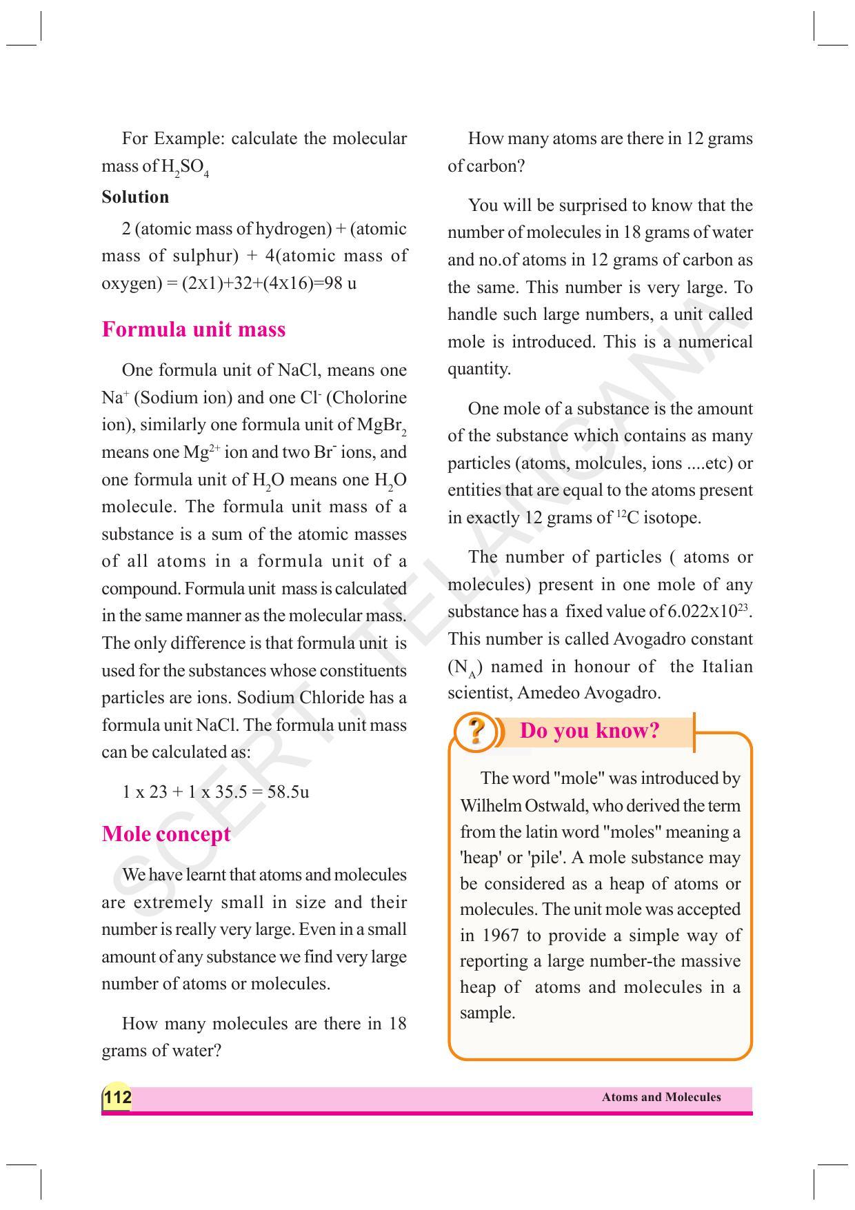 TS SCERT Class 9 Physical Science (English Medium) Text Book - Page 124