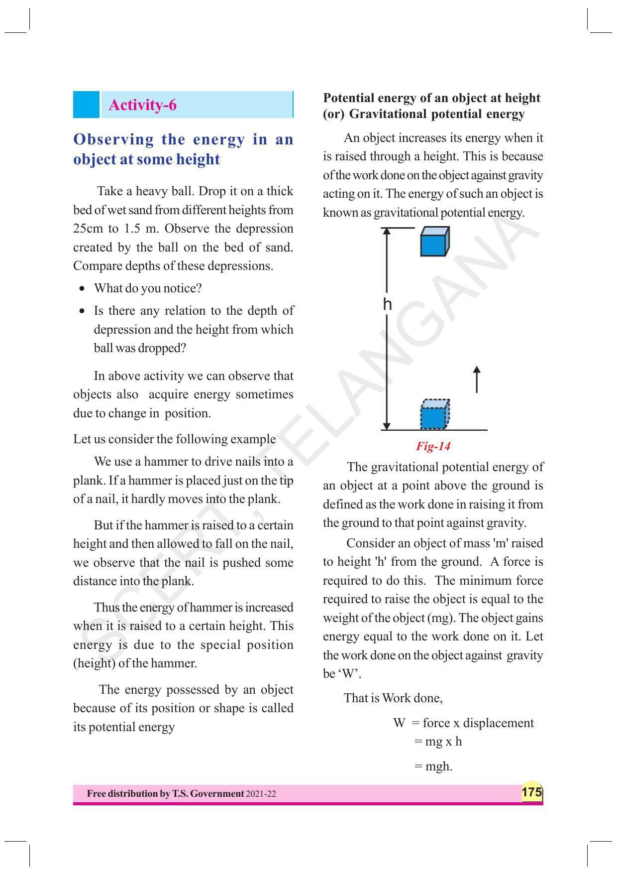 TS SCERT Class 9 Physical Science (English Medium) Text Book - Page 187