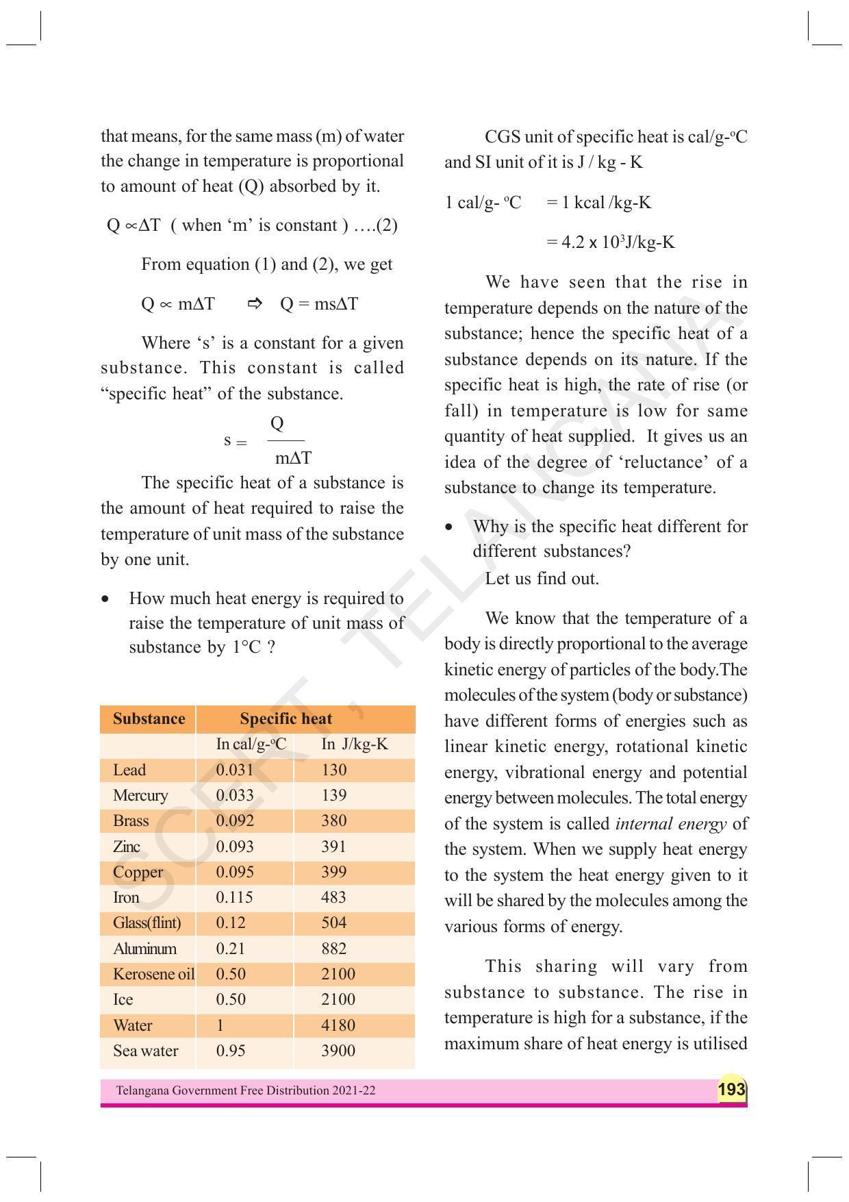 TS SCERT Class 9 Physical Science (English Medium) Text Book - Page 205