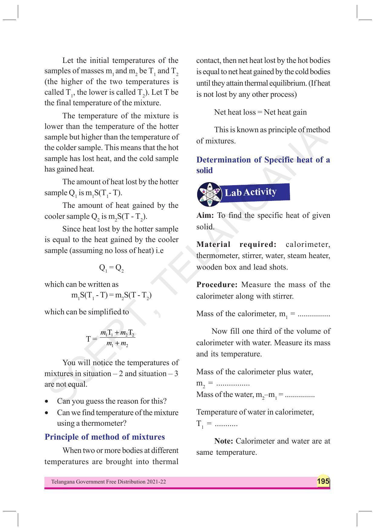 TS SCERT Class 9 Physical Science (English Medium) Text Book - Page 207