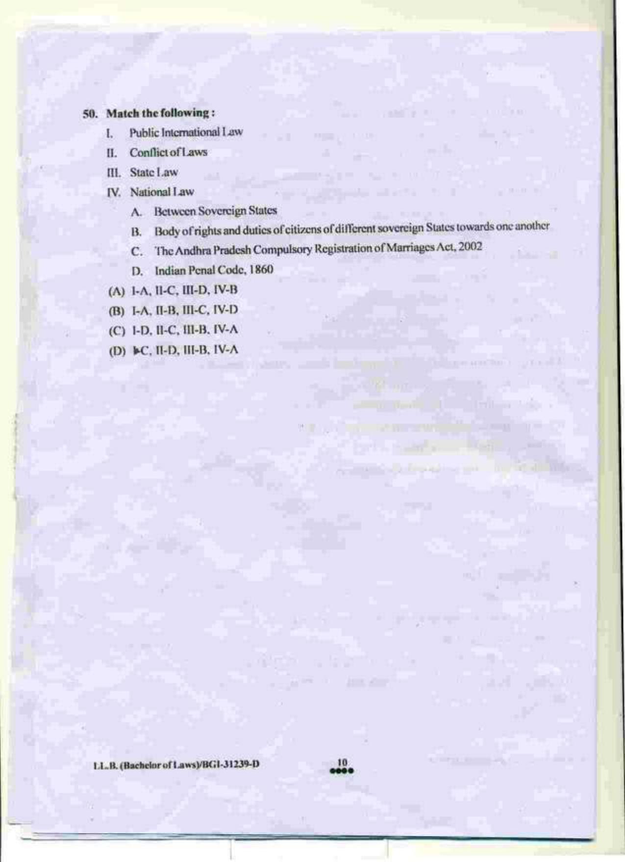 PU LLB 2015 Question Paper - Page 10