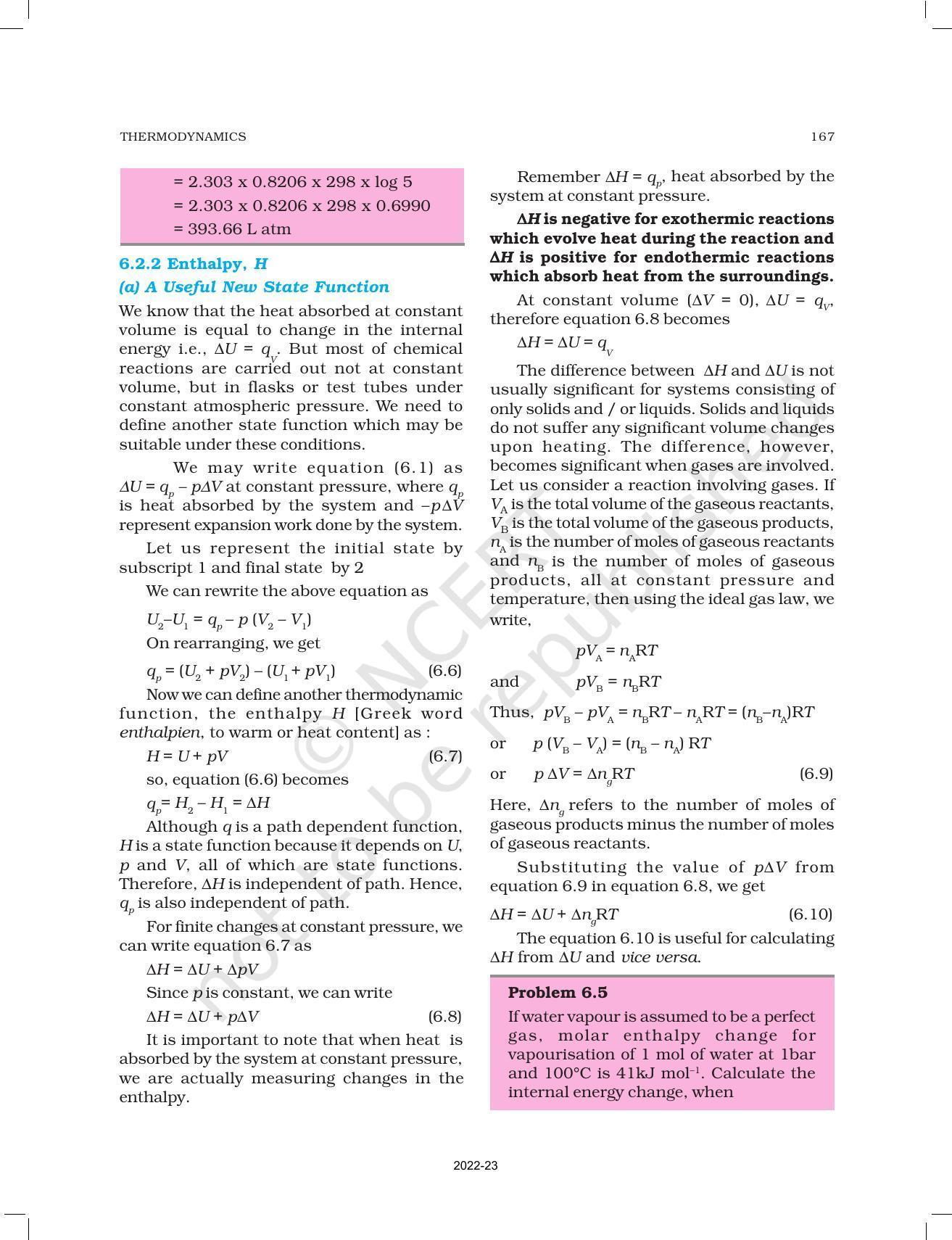 NCERT Book for Class 11 Chemistry Chapter 6 Thermodynamics - Page 8