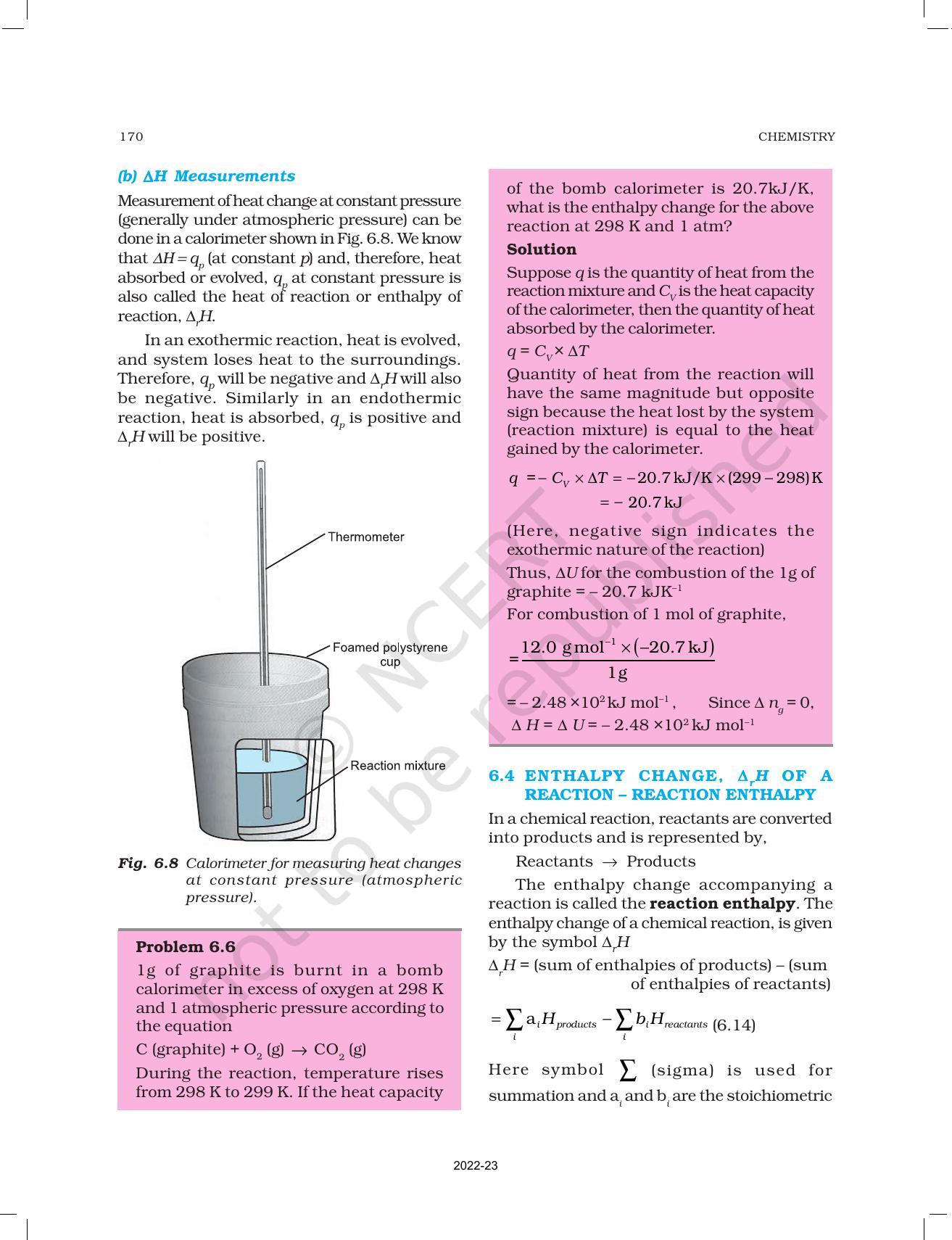 NCERT Book for Class 11 Chemistry Chapter 6 Thermodynamics - Page 11