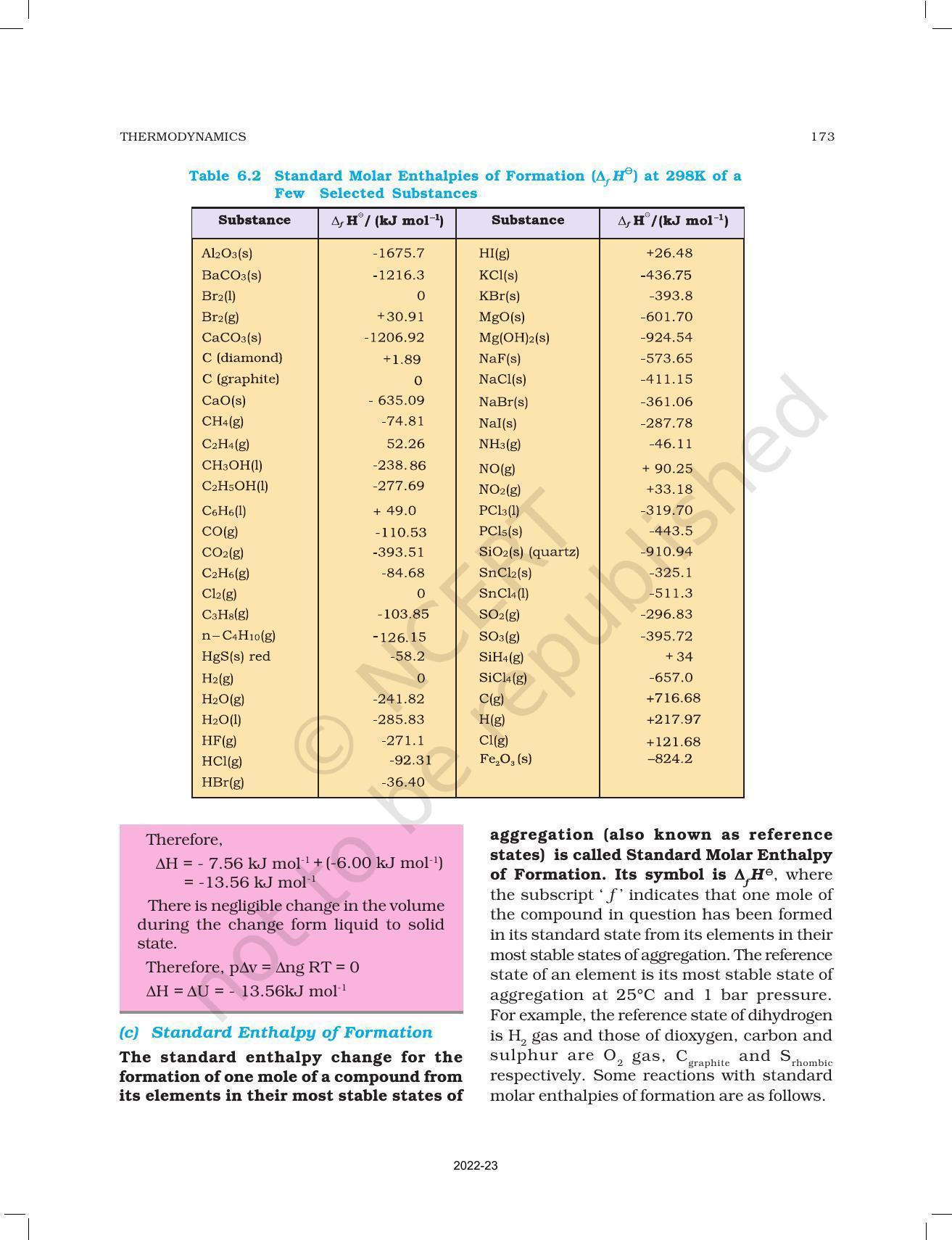 NCERT Book for Class 11 Chemistry Chapter 6 Thermodynamics - Page 14