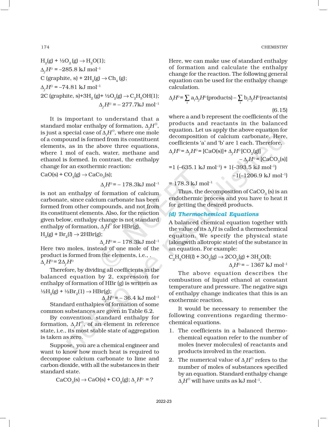 NCERT Book for Class 11 Chemistry Chapter 6 Thermodynamics - Page 15