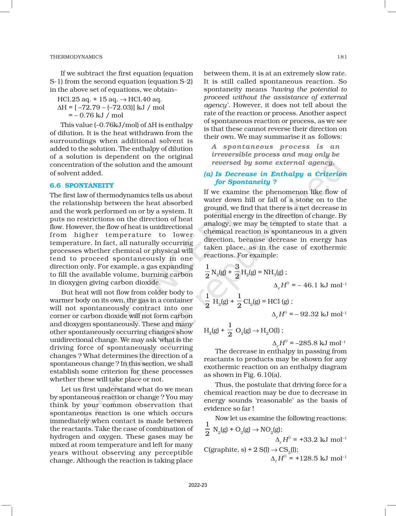 NCERT Book for Class 11 Chemistry Chapter 6 Thermodynamics - Page 22