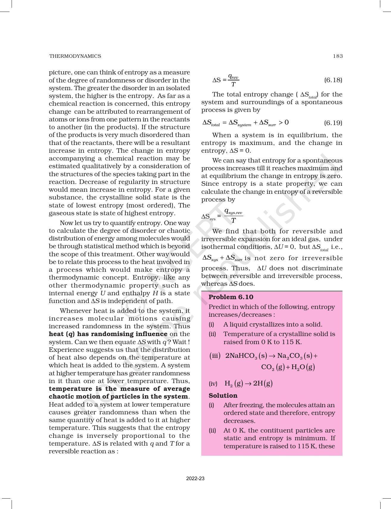 NCERT Book for Class 11 Chemistry Chapter 6 Thermodynamics - Page 24