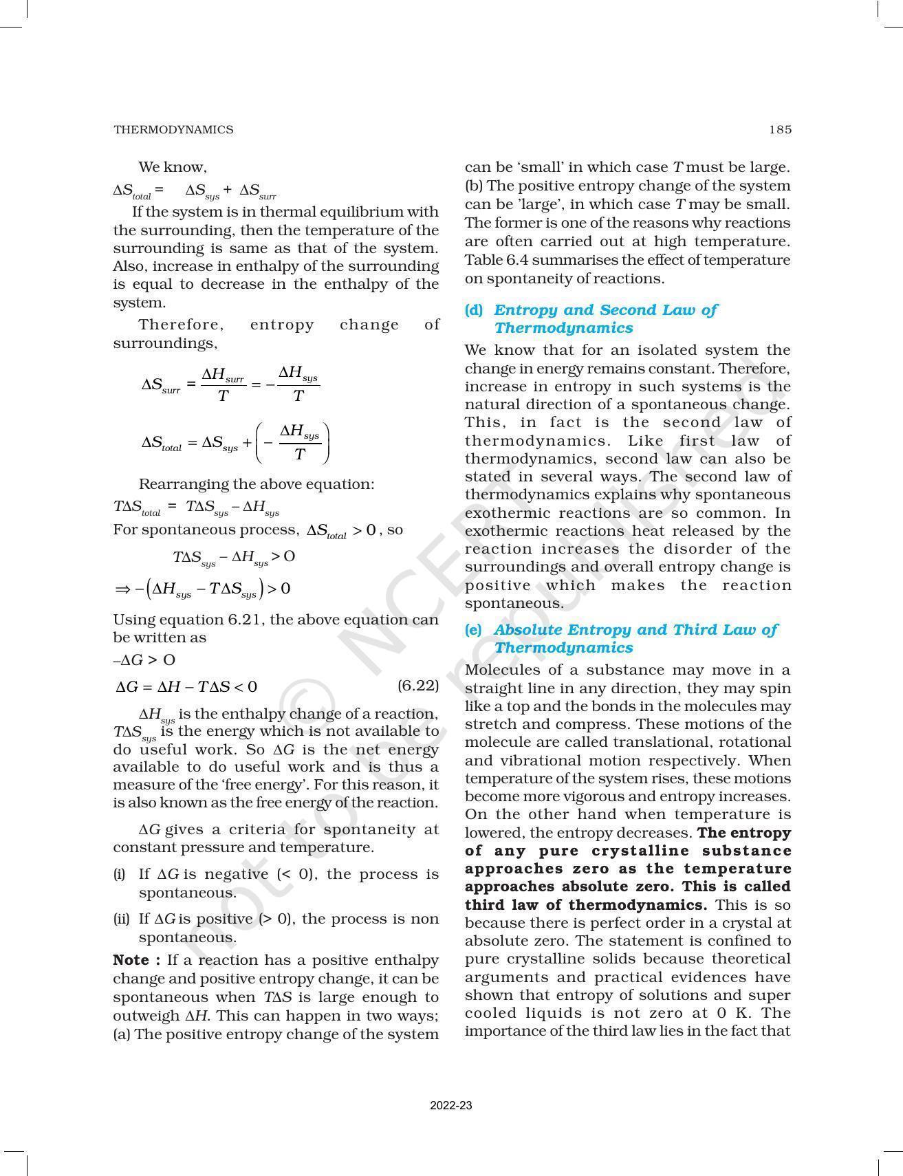 NCERT Book for Class 11 Chemistry Chapter 6 Thermodynamics - Page 26