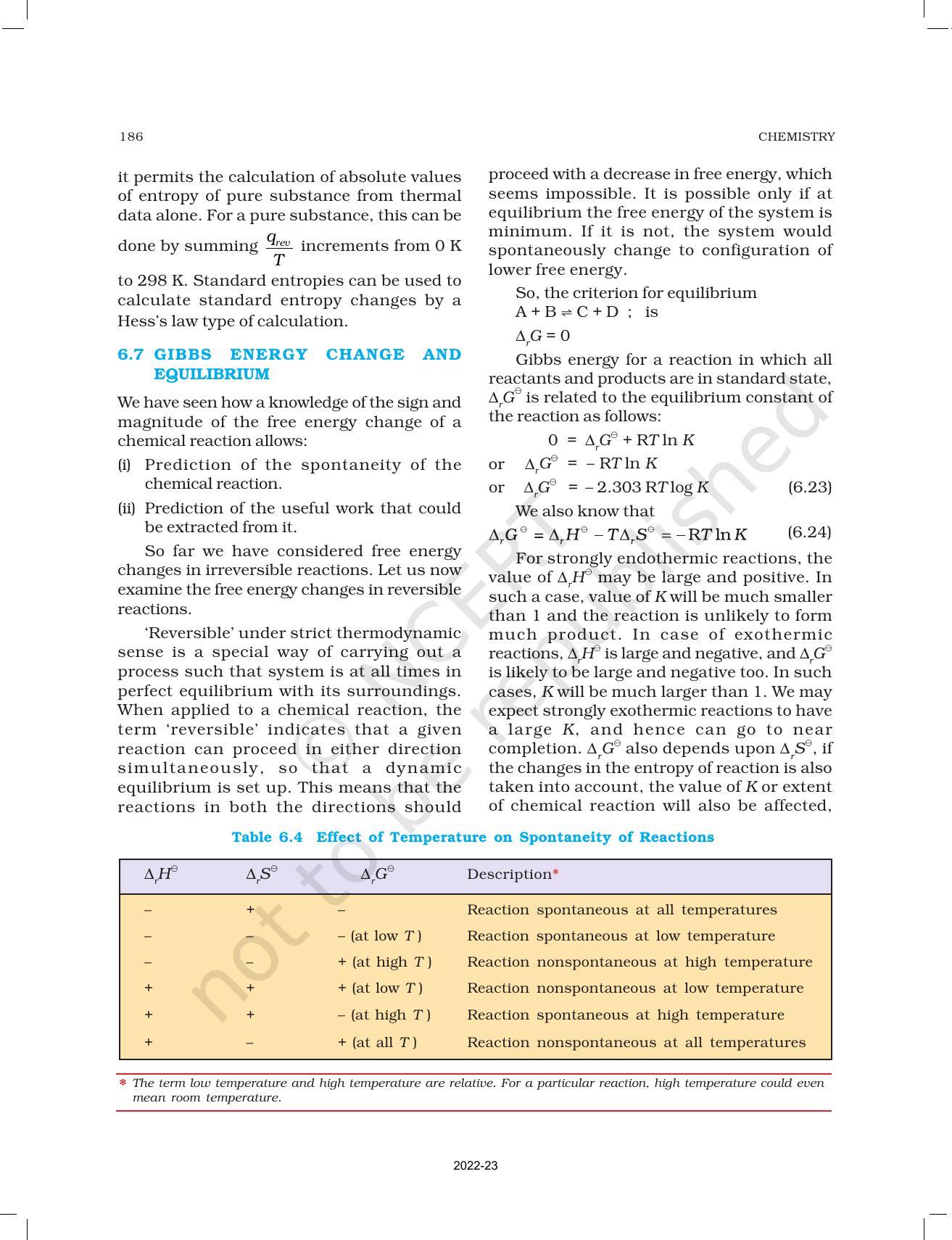 NCERT Book for Class 11 Chemistry Chapter 6 Thermodynamics