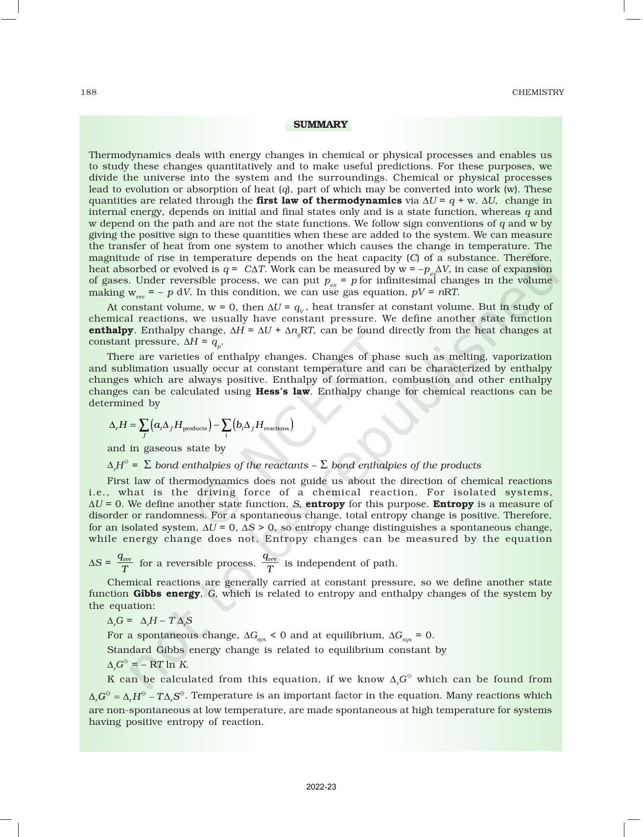 NCERT Book for Class 11 Chemistry Chapter 6 Thermodynamics - Page 29