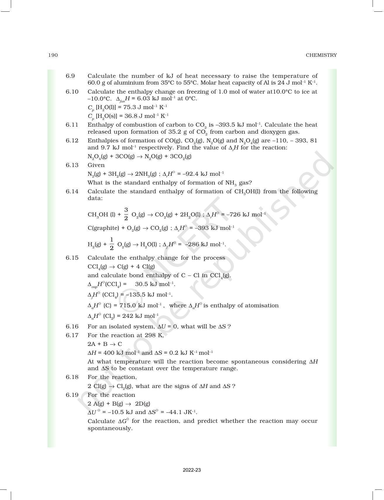 NCERT Book for Class 11 Chemistry Chapter 6 Thermodynamics - Page 31