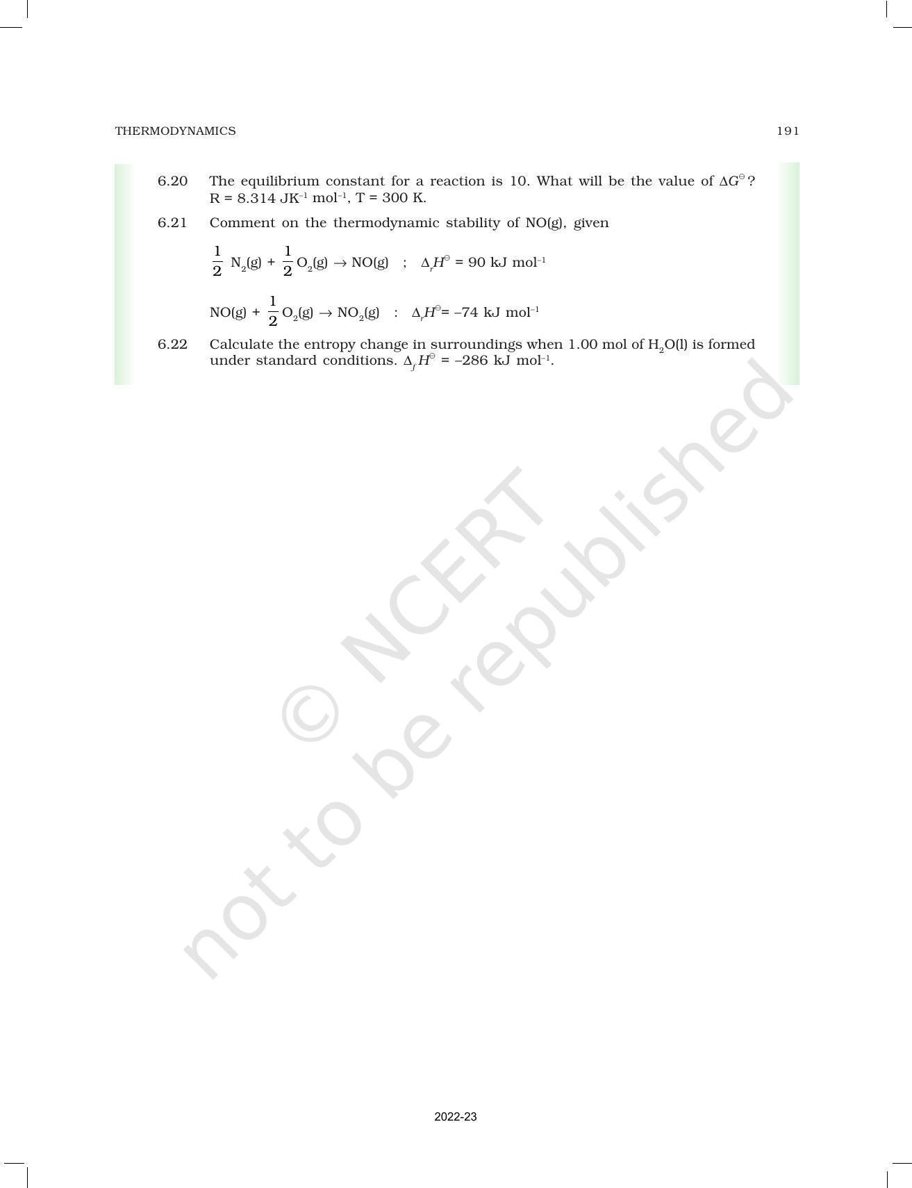 Ncert Book For Class 11 Chemistry Chapter 6 Thermodynamics Ncert Book For Class 11 Chemistry Chapter 6 Thermodynamics