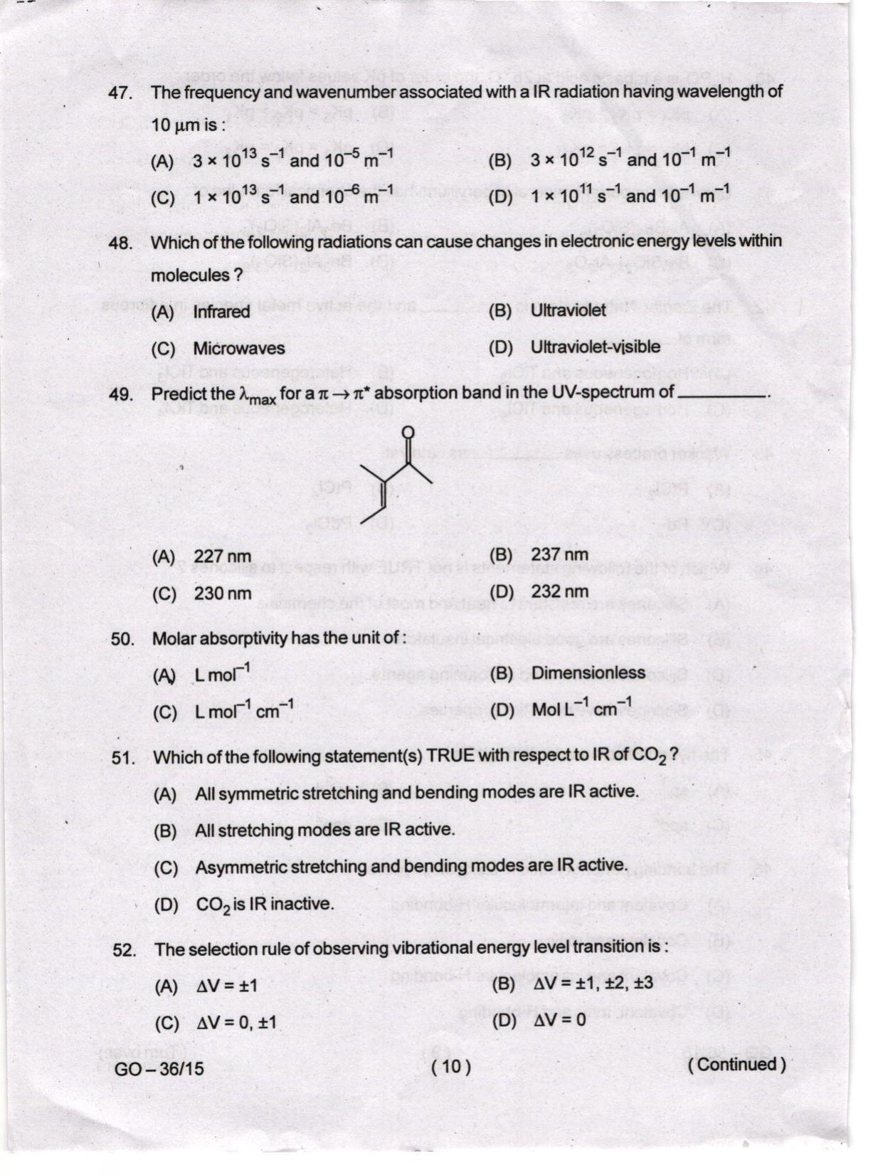 Odisha CPET 2024 CHEMISTRY Question Paper - Page 10