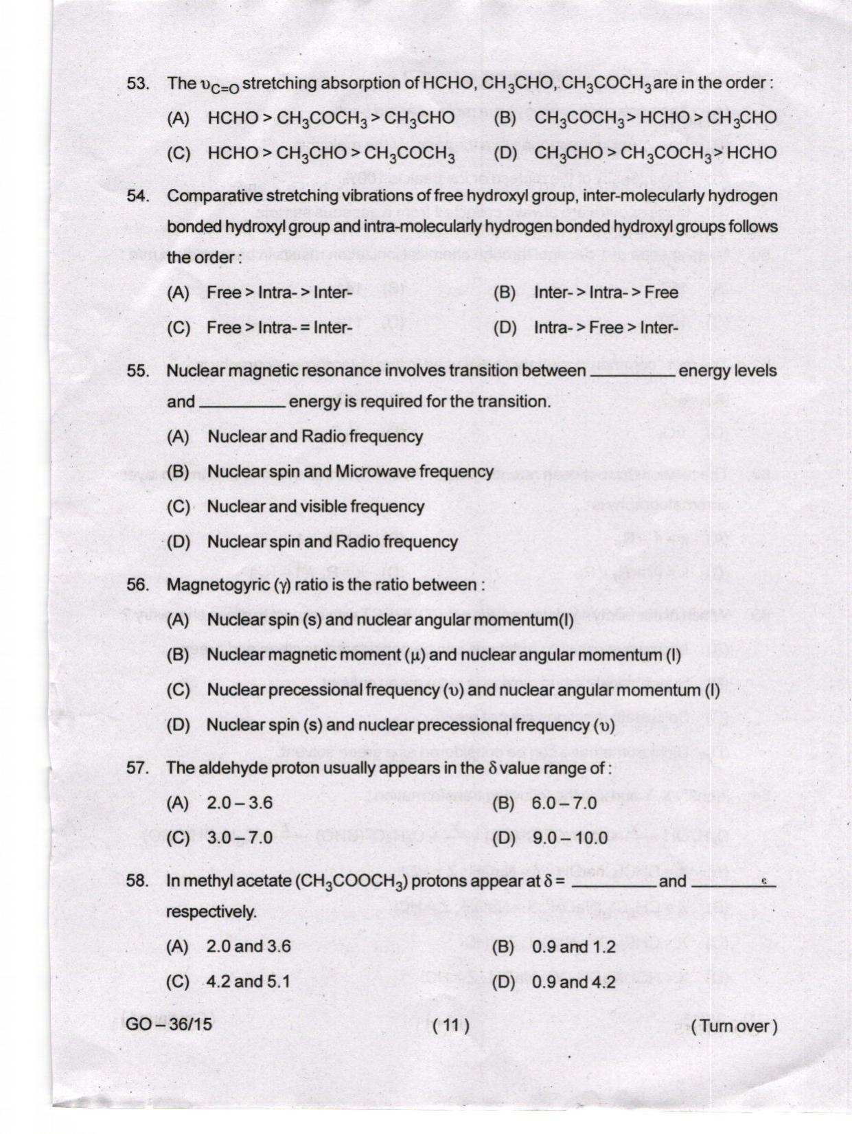 Odisha CPET 2024 CHEMISTRY Question Paper - Page 11