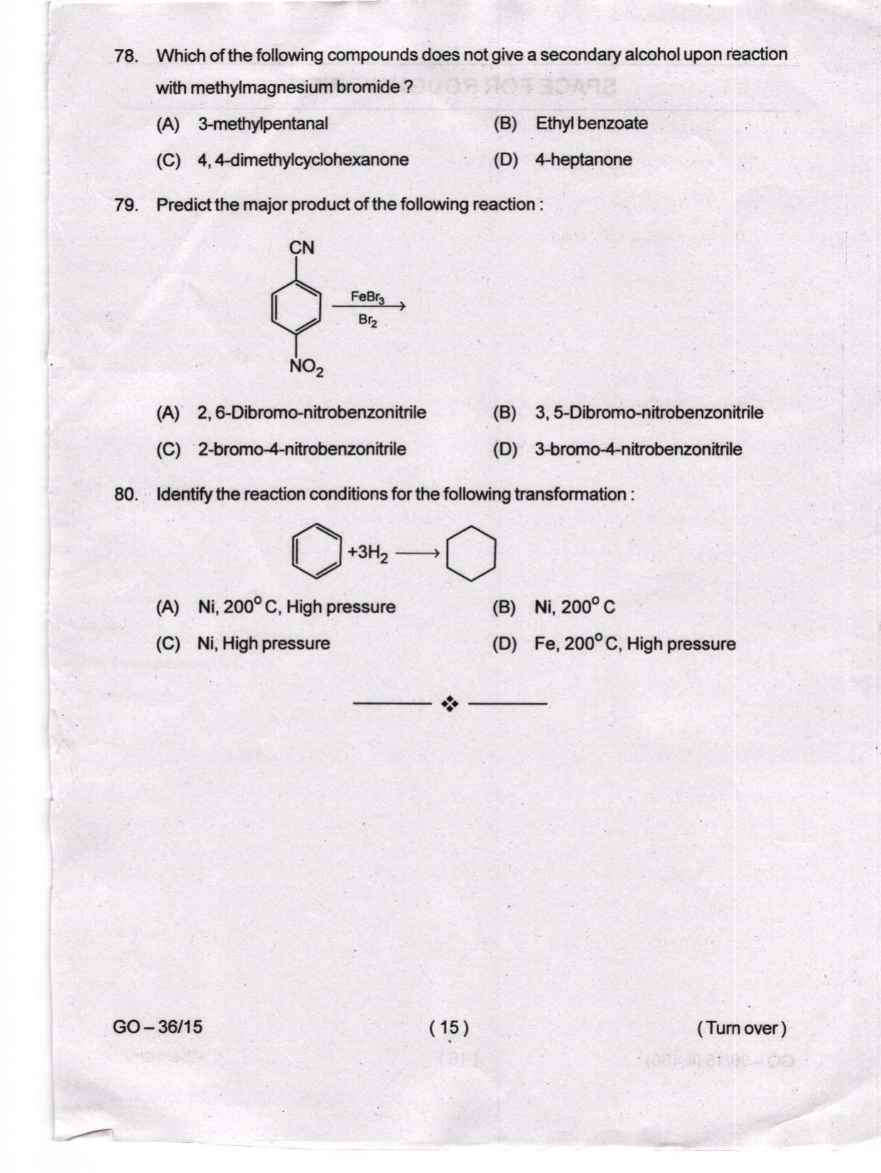 Odisha CPET 2024 CHEMISTRY Question Paper - Page 15