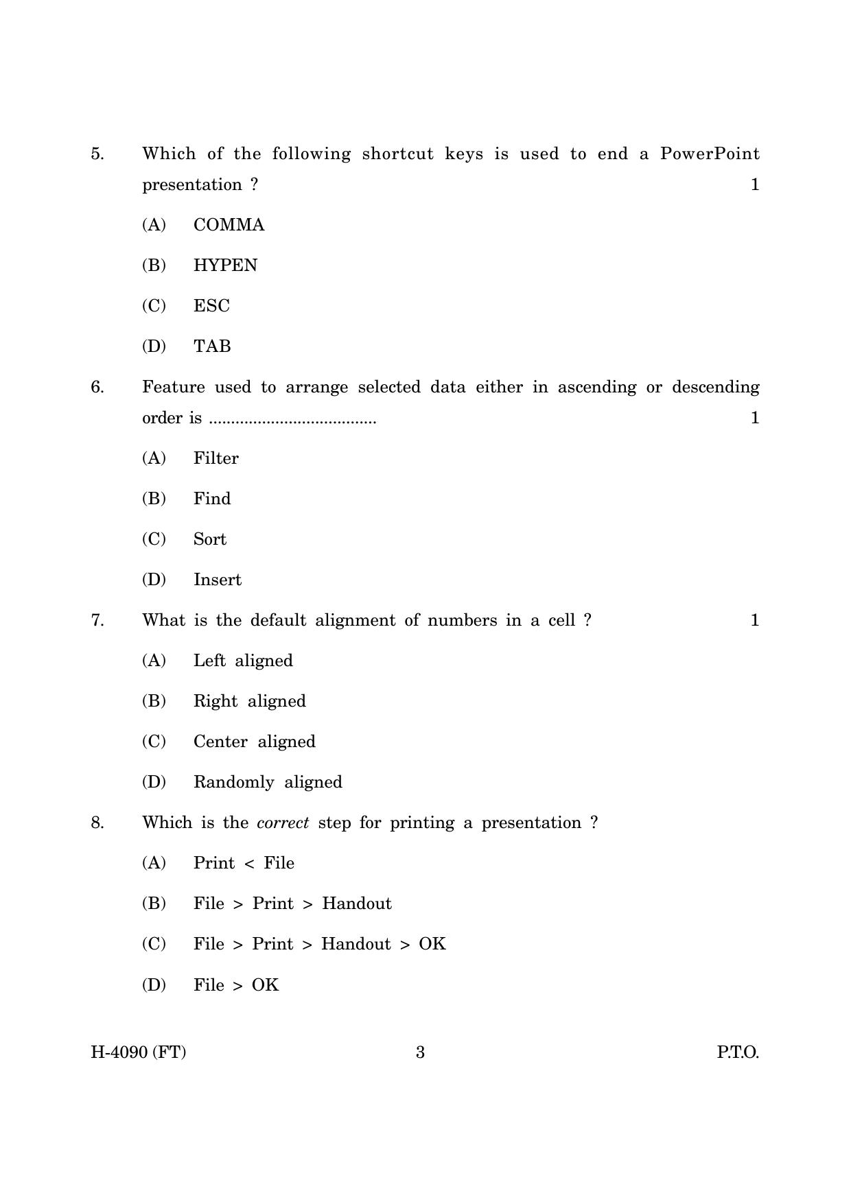 Goa Board Class 12 Electronics - Installation Technician (November 2022) Question Paper - Page 3